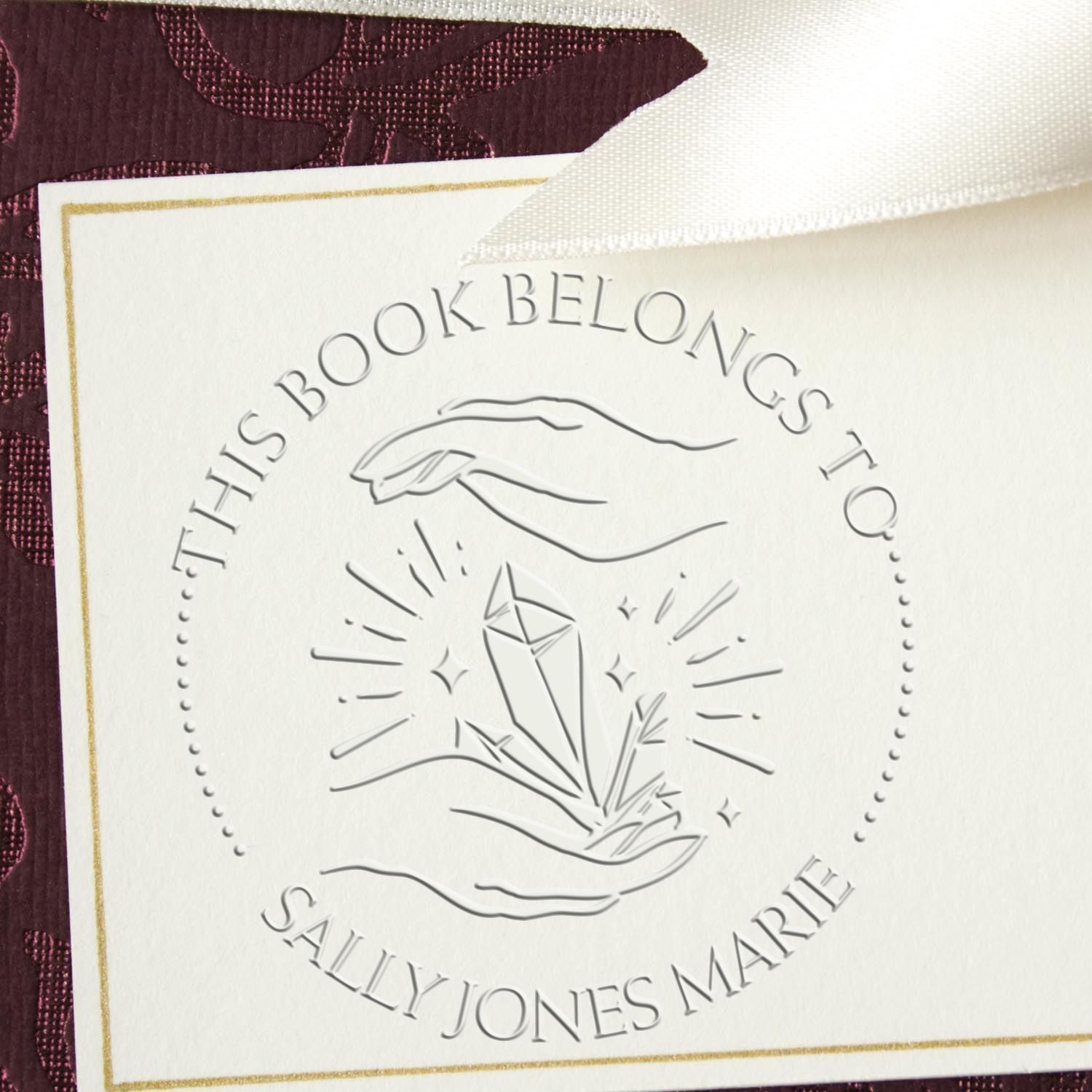 Soft Enigmatic Energy Personalized Book Name Paper Embosser