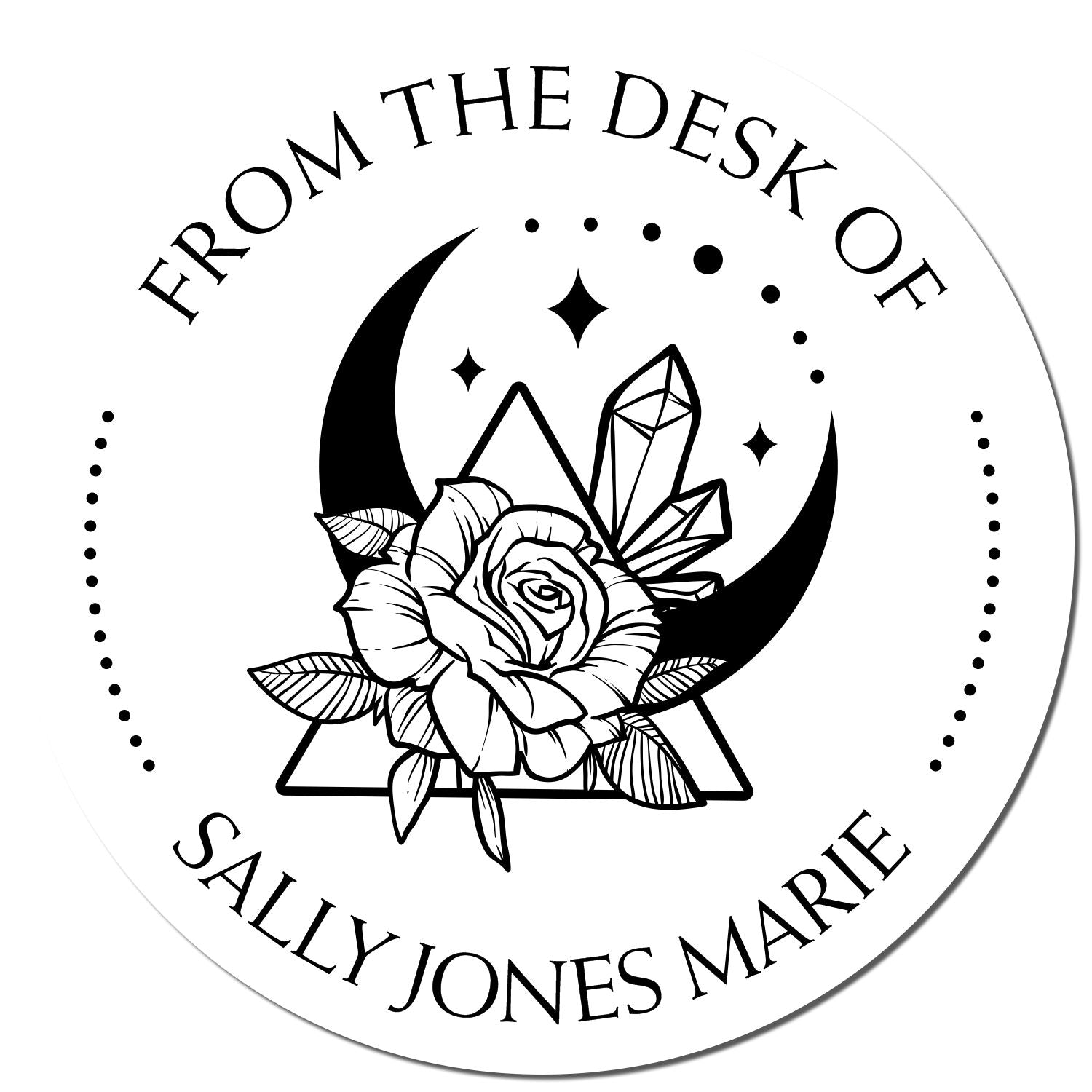 Pre-Inked Exquisite Luna Personalized Private Library Stamp - Engineer Seal Stamps