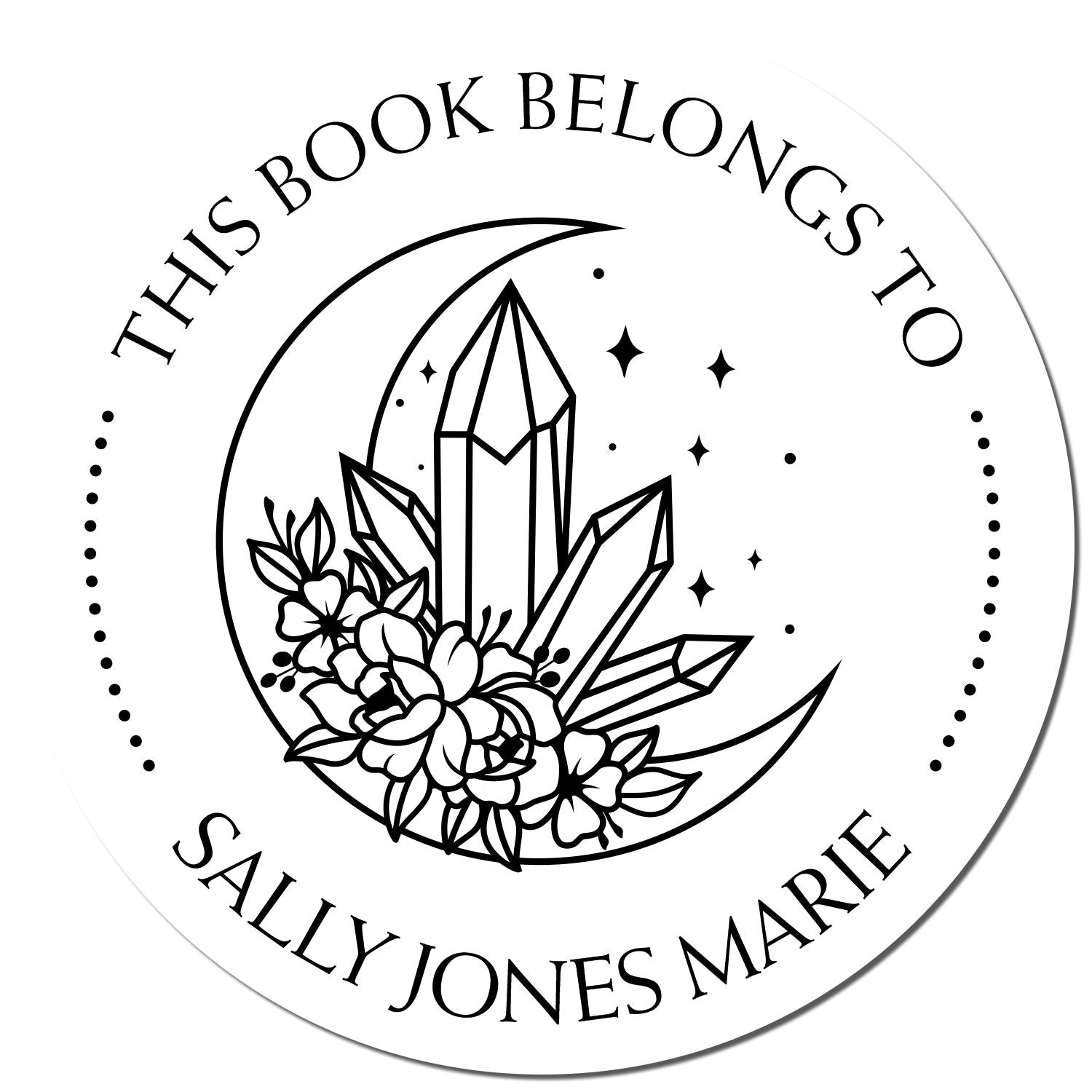 PSI Pre-Inked Dazzling Celestia Personalized Bibliophile Stamp - Engineer Seal Stamps