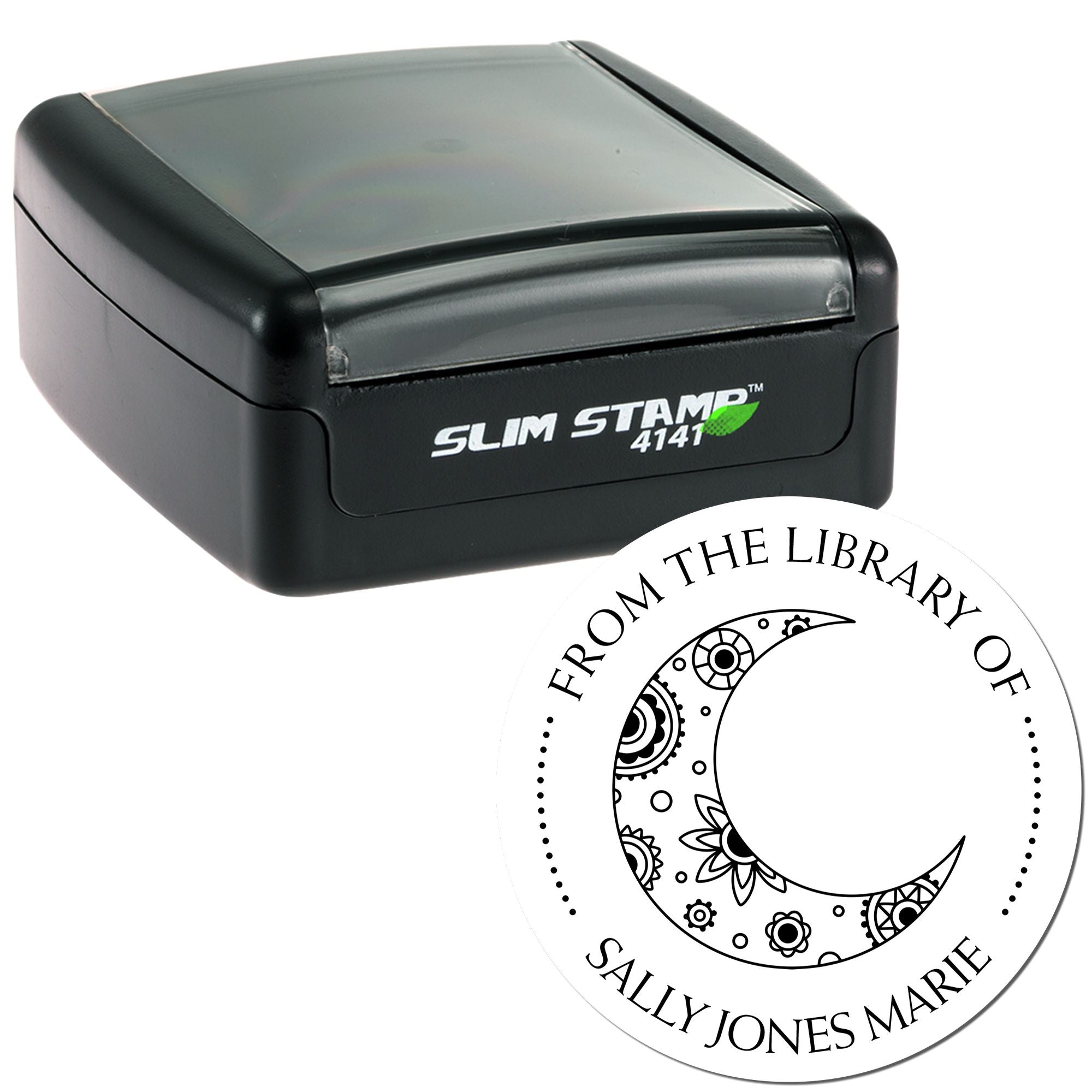 Pre-Inked Whimsical Night Personalized Read It Stamper - Engineer Seal Stamps