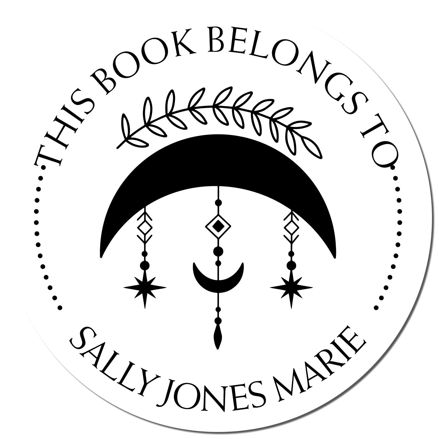 Self-Inking Enrapturing Sky Customized Book Ownership Label Stamp - Engineer Seal Stamps