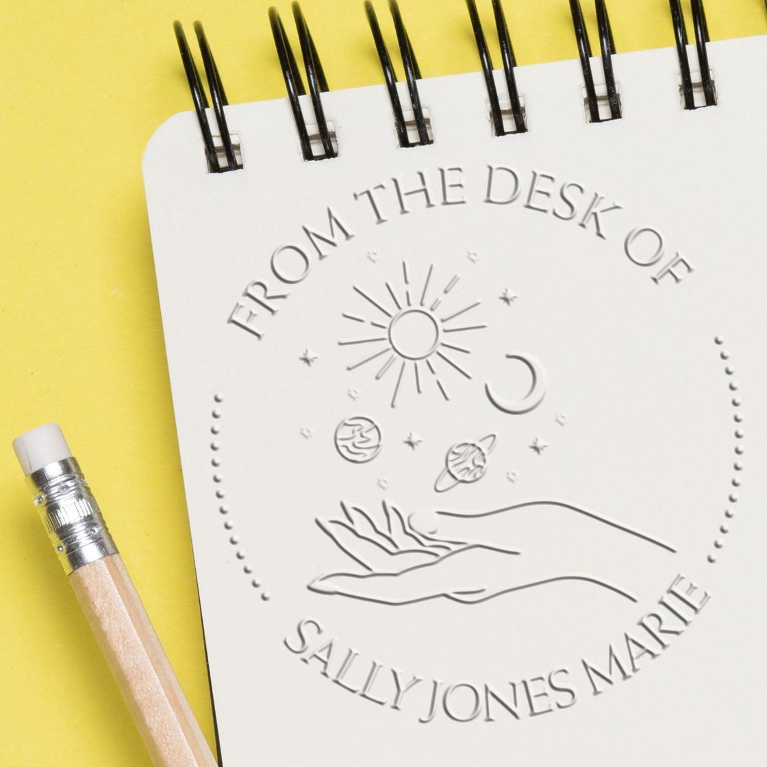 Soft Effervescent Nebulous Personalized Book Ownership Seal Press - Engineer Seal Stamps