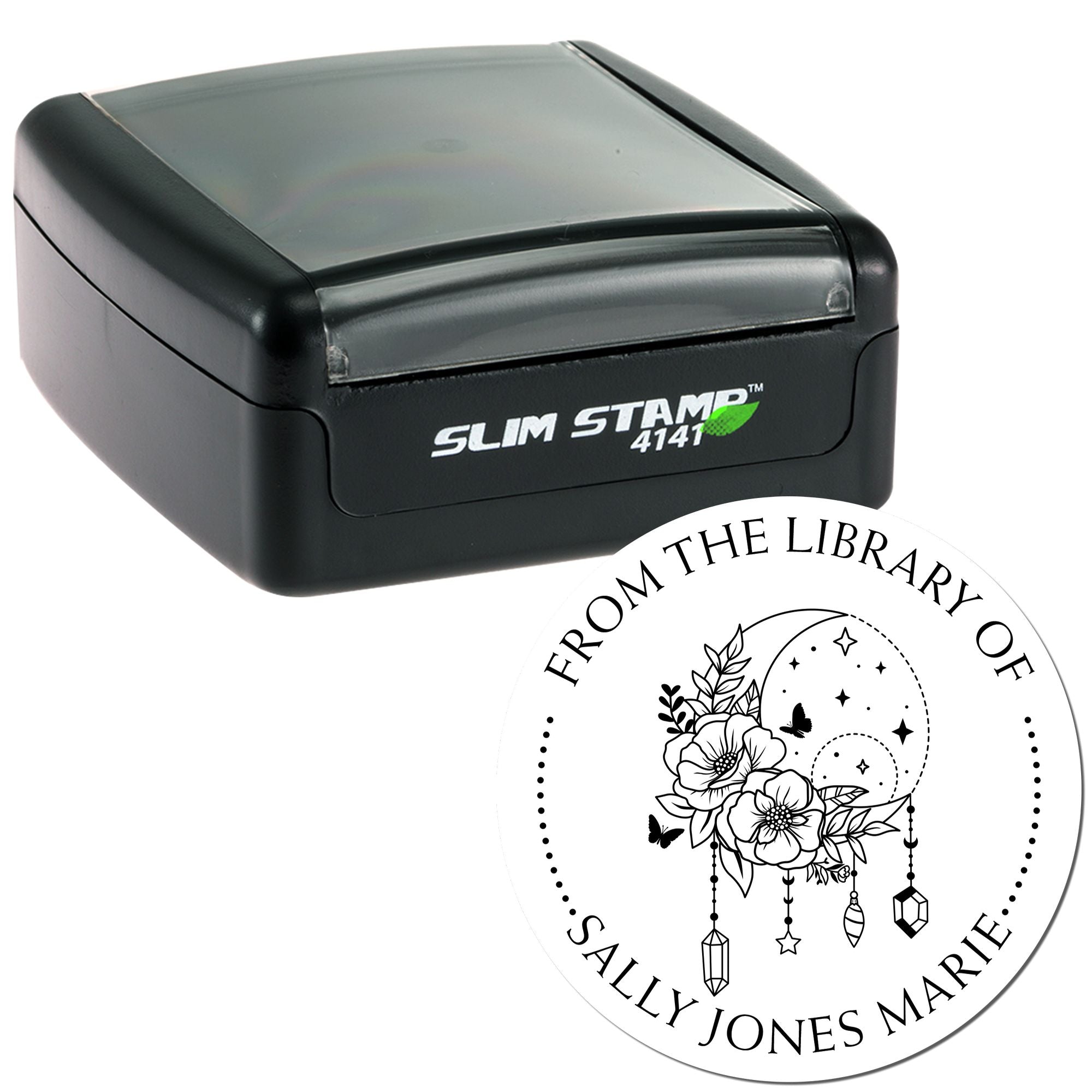 Pre-Inked Lively Luna Personalized Read It Love It Return It Stamp - Engineer Seal Stamps