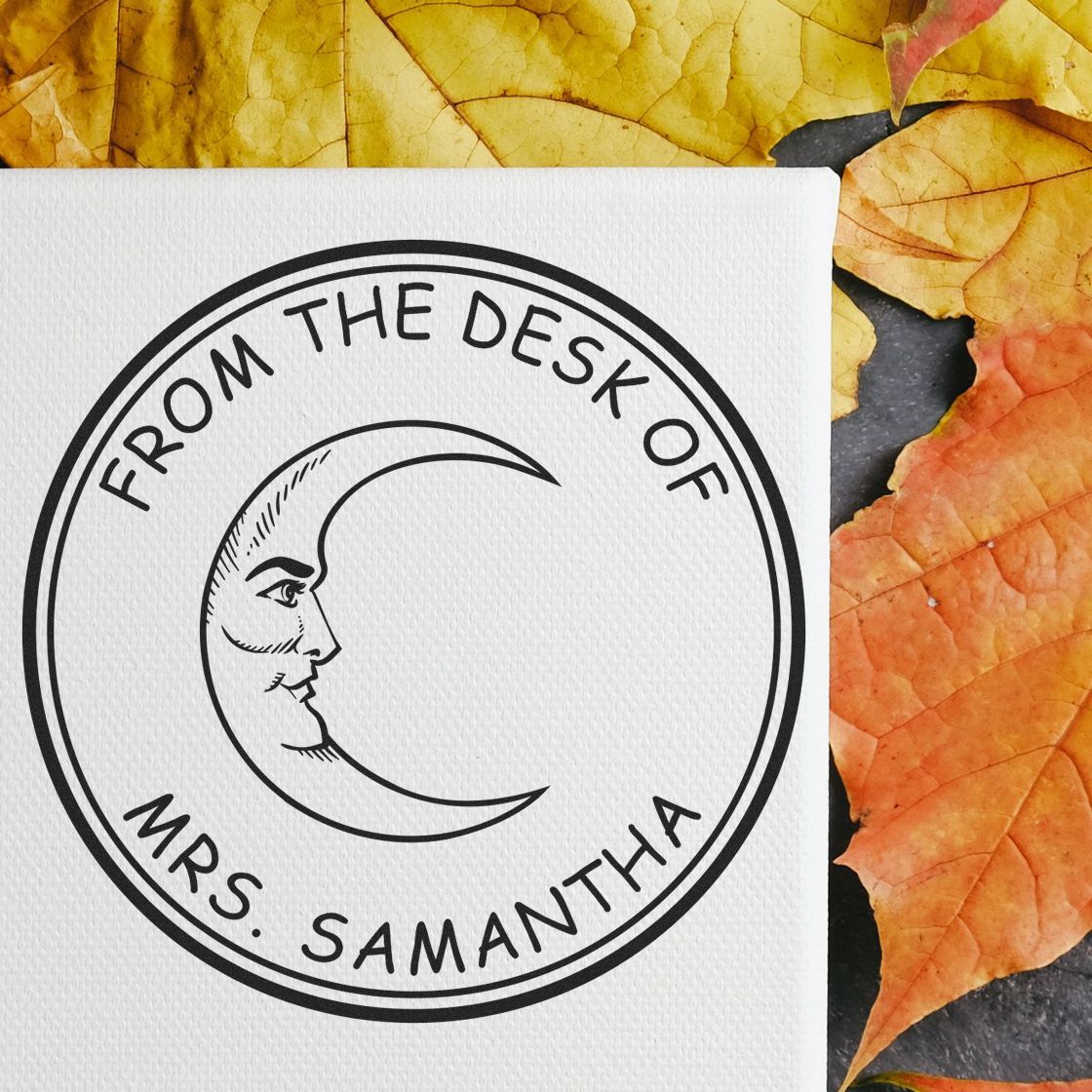 Wood Handle Mysterious Sky Personalized Library Of Stamper - Engineer Seal Stamps