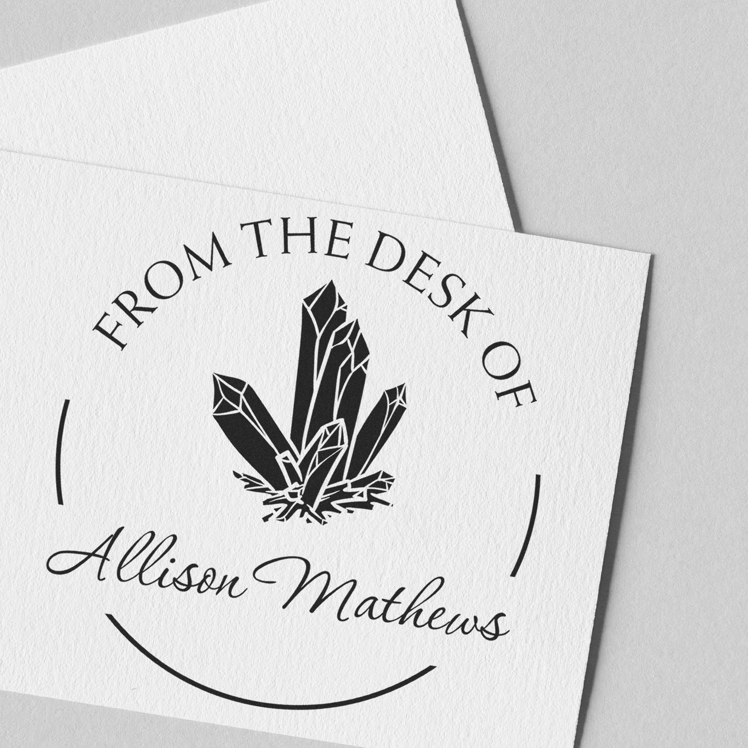 Pre-Inked Dazzling Crystals Customized Bibliophile Stamp - Engineer Seal Stamps