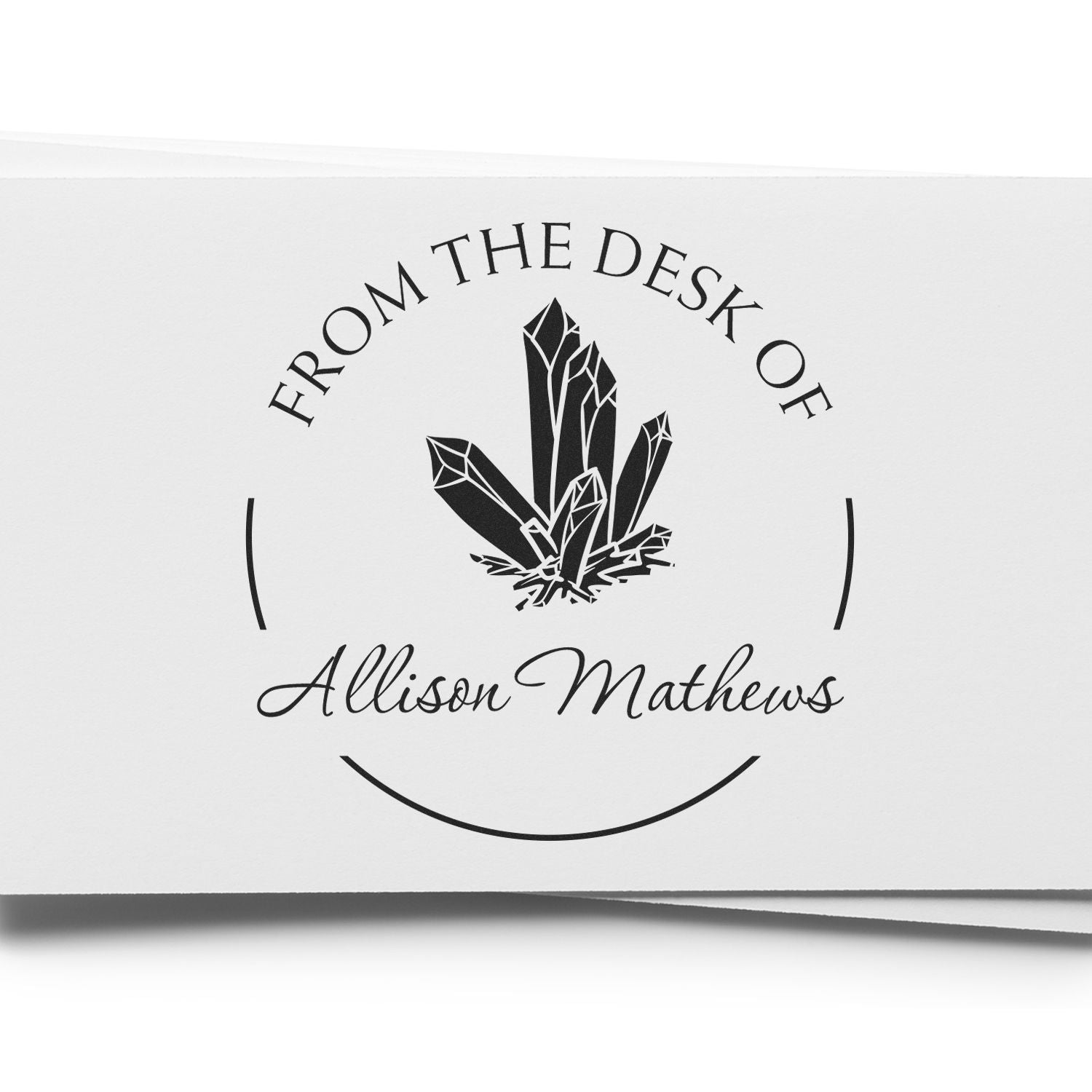 PSI Pre-Inked Dazzling Crystals Personalized Book Name Stamp - Engineer Seal Stamps