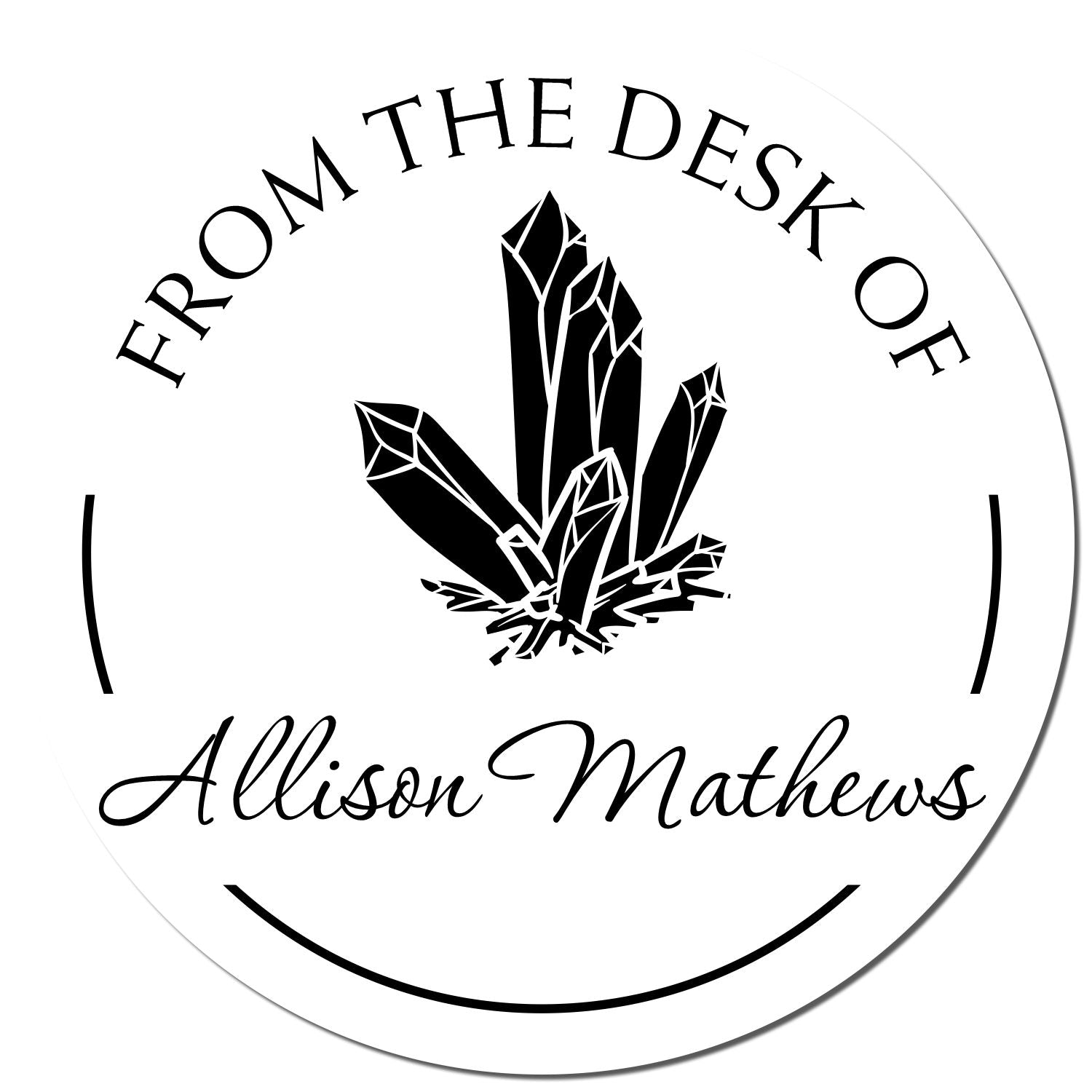 Pre-Inked Dazzling Crystals Customized Bibliophile Stamp - Engineer Seal Stamps