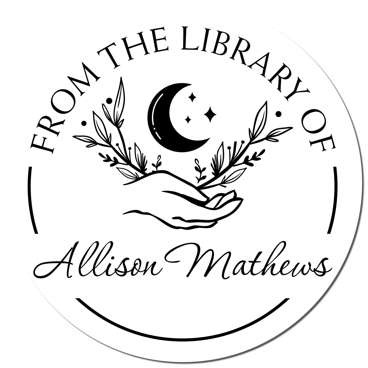 Self-Inking Luminous Luna Customized From The Library Of Stamper - Engineer Seal Stamps