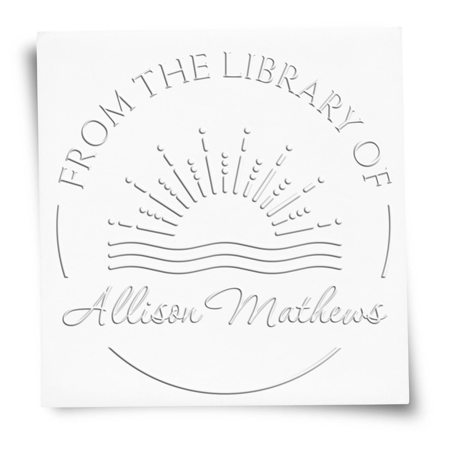 Desk Majestic Mornings Personalized Book Seal Press - Engineer Seal Stamps