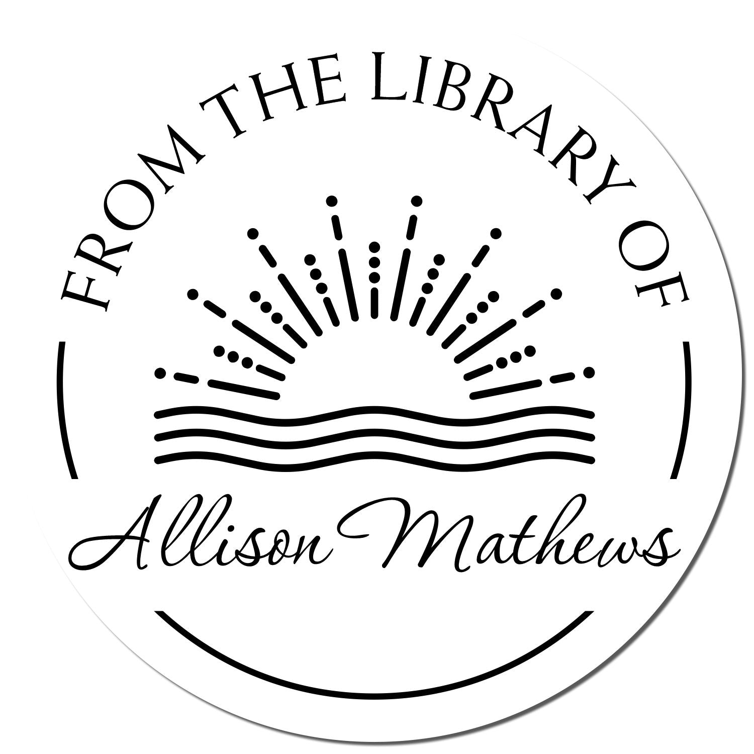 Self-Inking Majestic Mornings Personalized Bibliophile Stamp - Engineer Seal Stamps