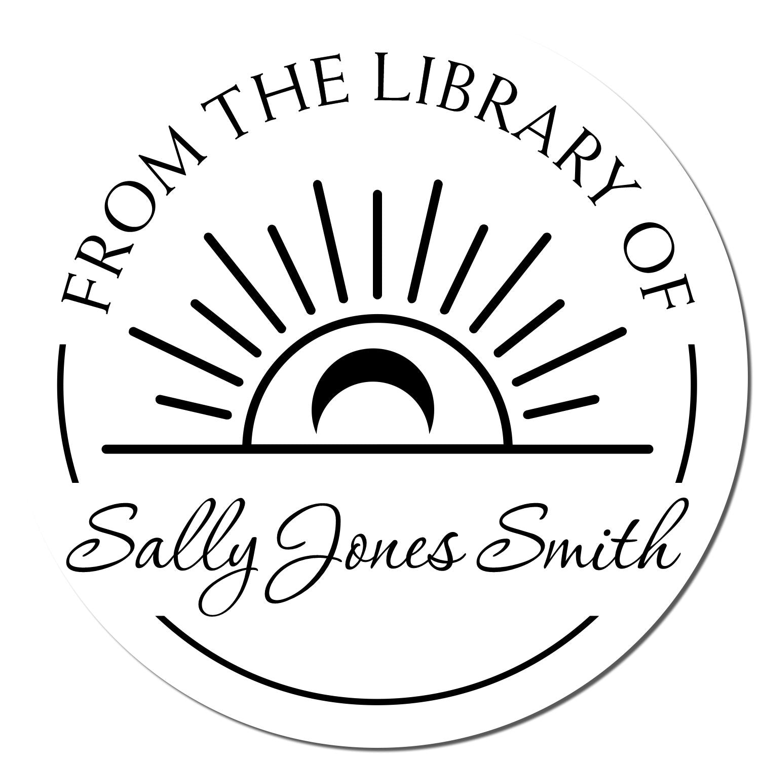 Pre-Inked Sublime Sun & Moon Personalized Library Of Stamp - Engineer Seal Stamps