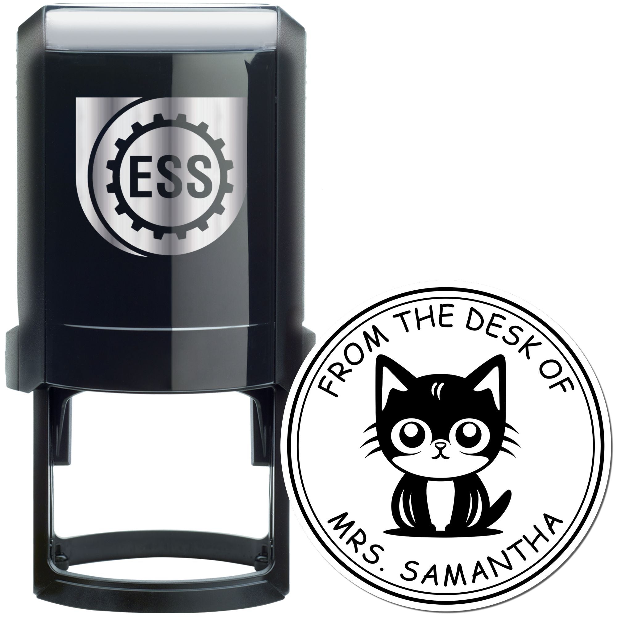 Self-Inking Charming Cat Custom Made Library Of Stamp - Engineer Seal Stamps