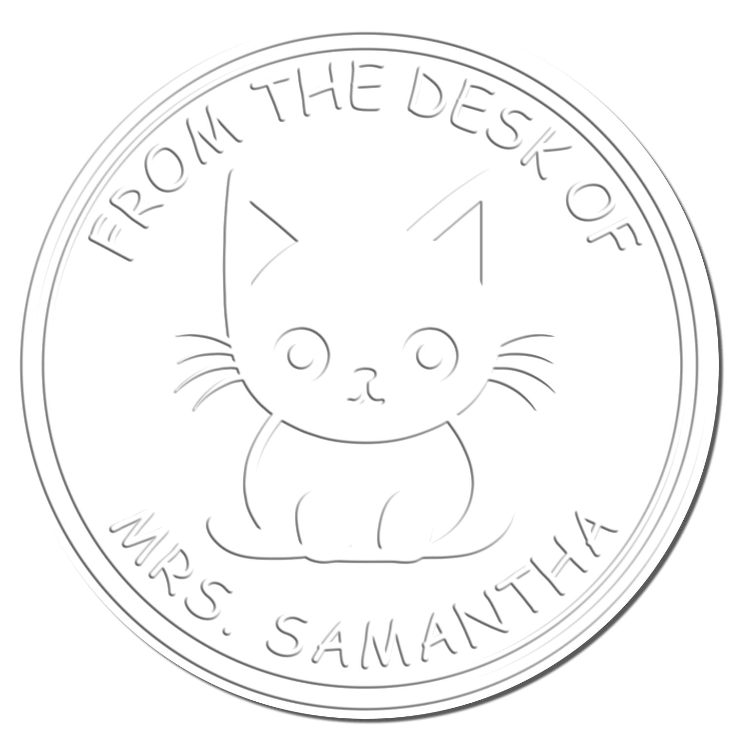 Soft Furry Feline Custom Belongs To Seal Press - Engineer Seal Stamps