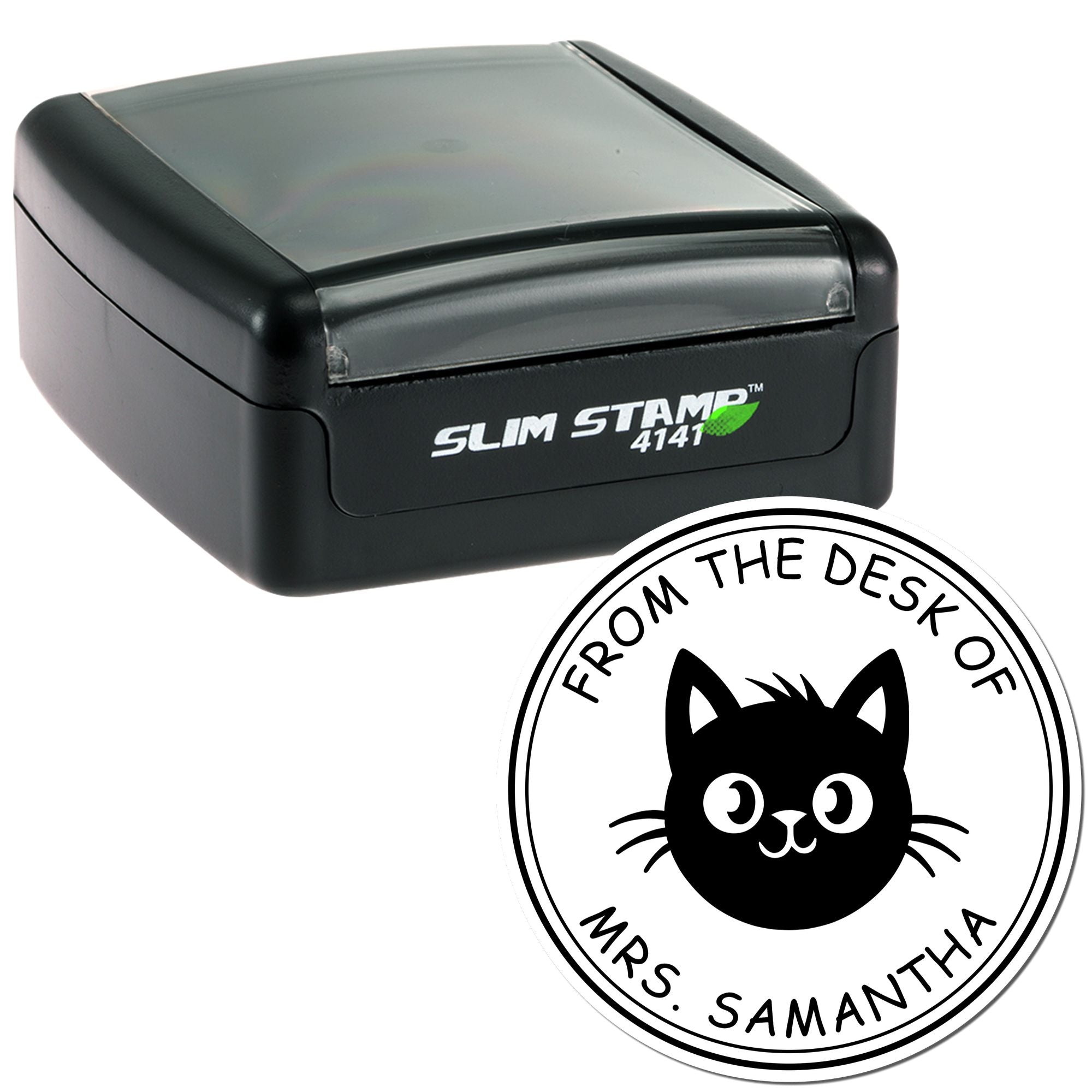 Pre-Inked Affectionate Cat Library Collection Stamp - Engineer Seal Stamps