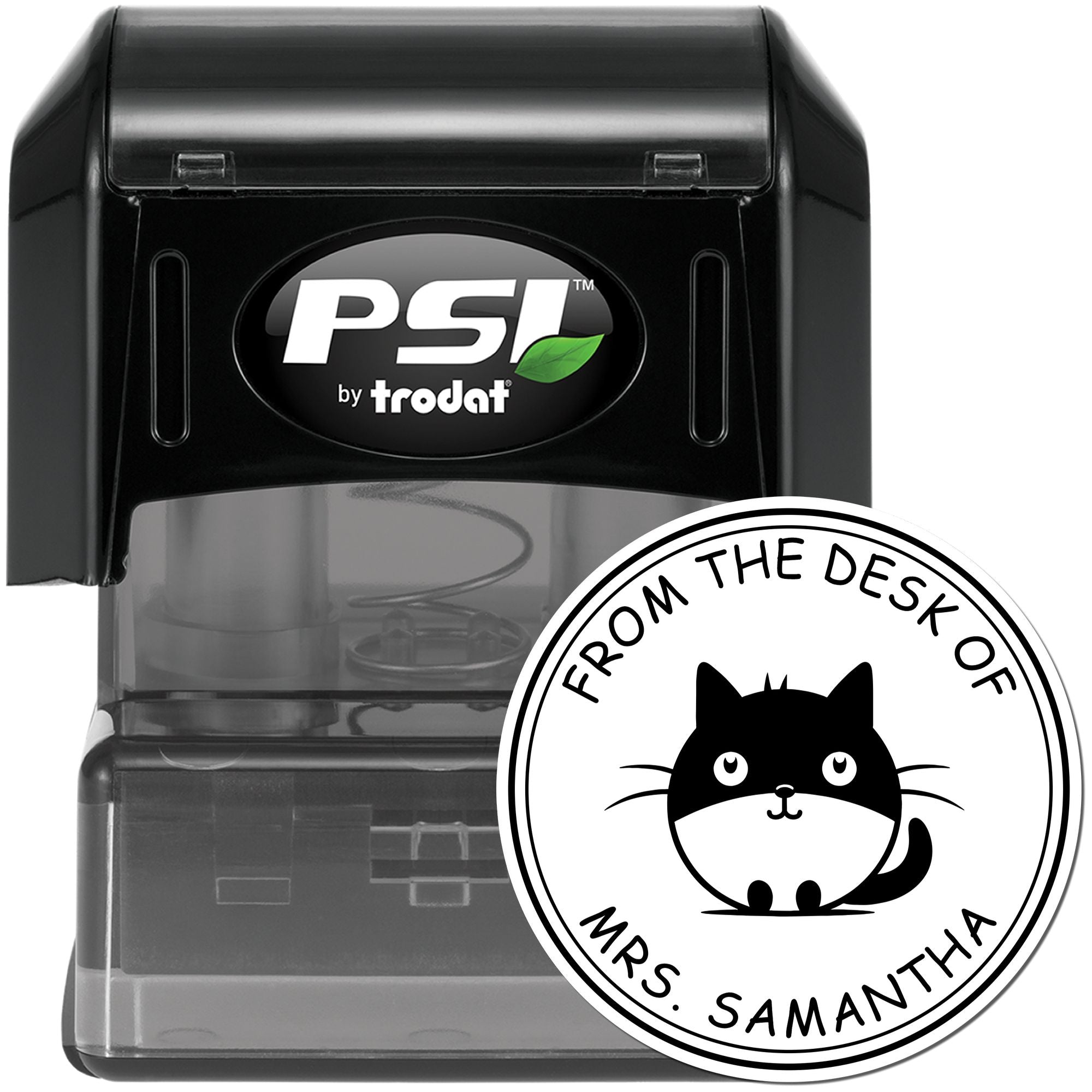 PSI Pre-Inked Elegantly Lazy Cat Customized Book Belongs to Stamp - Engineer Seal Stamps