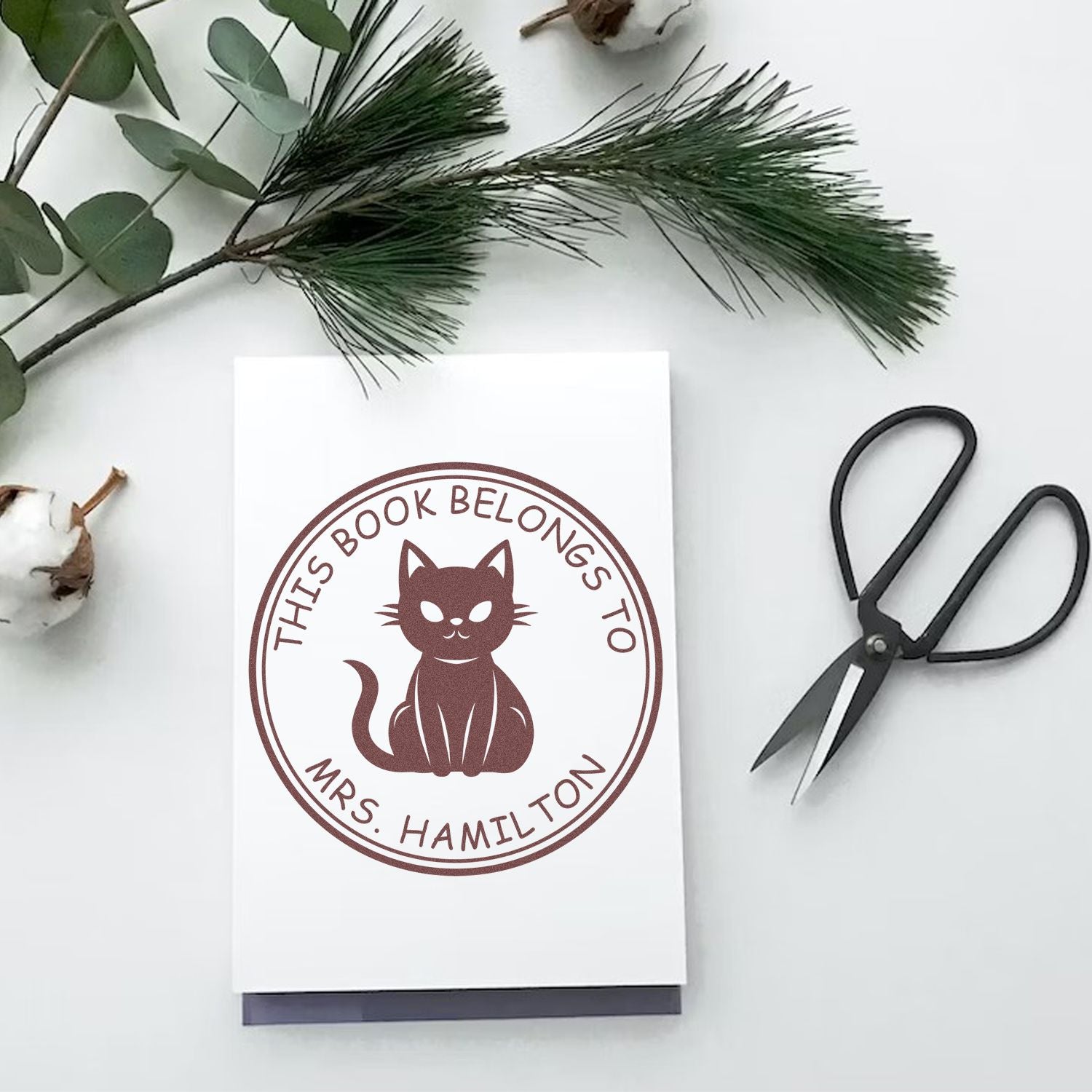 Self-Inking Mysterious Minx Custom Made Personal Library Stamp - Engineer Seal Stamps