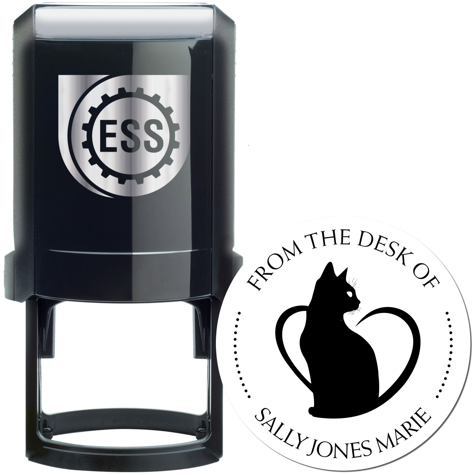 Self-Inking Furry Cat Custom Made Reader's Stamp - Engineer Seal Stamps