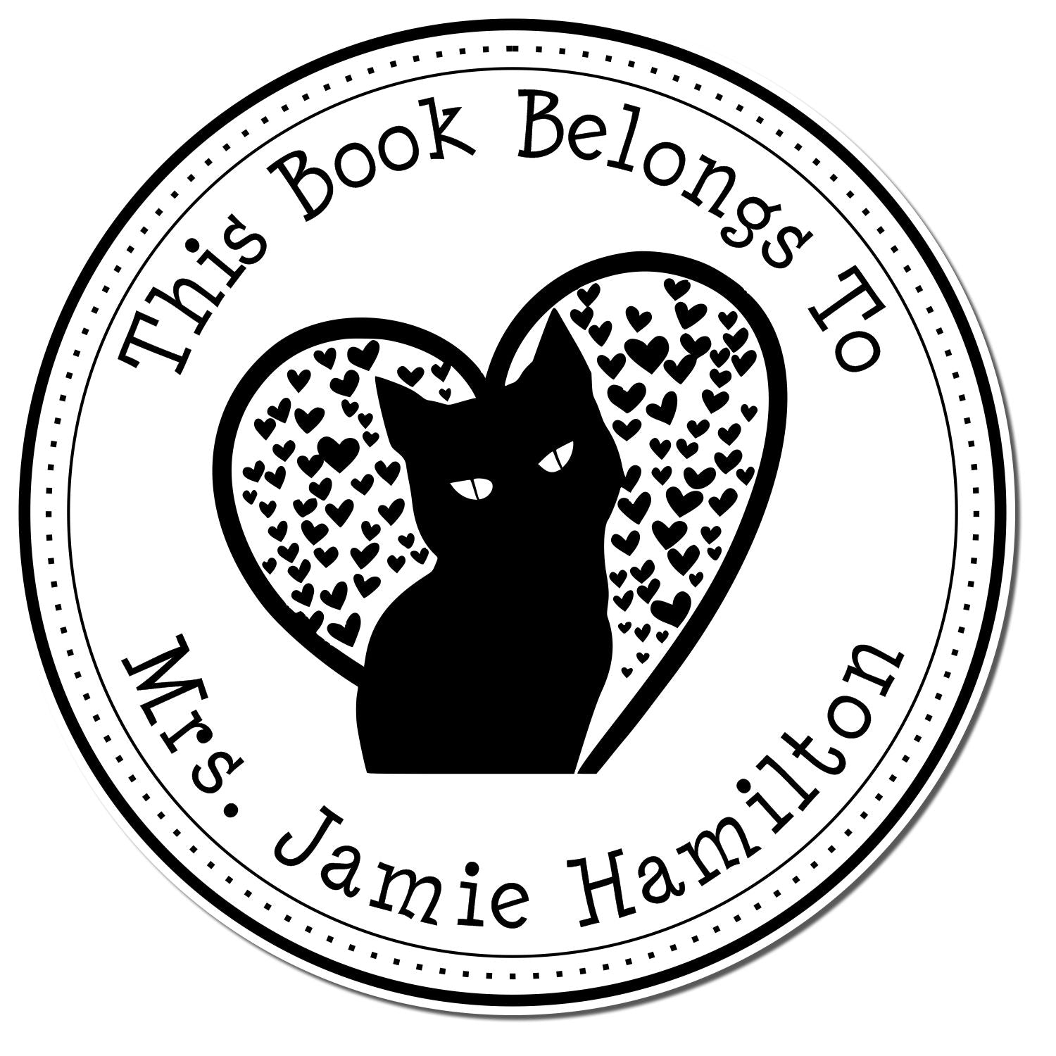 Pre-Inked Regal Cat Read It Love It Stamp - Engineer Seal Stamps