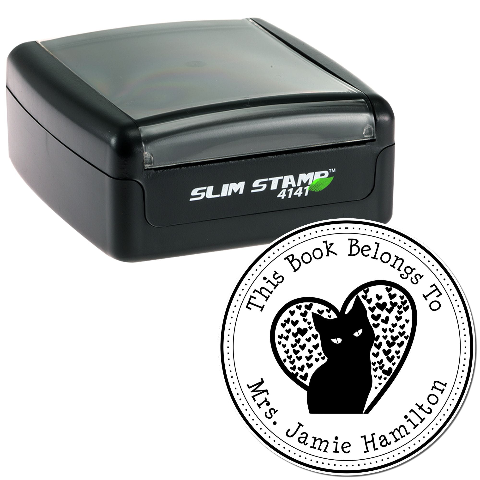 Pre-Inked Regal Cat Read It Love It Stamp - Engineer Seal Stamps