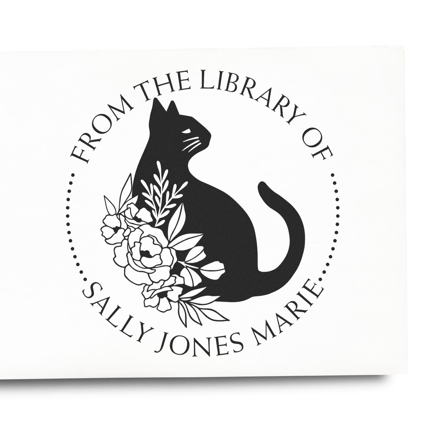 PSI Pre-Inked Quick-witted Cat Customized Library Collection Stamp - Engineer Seal Stamps