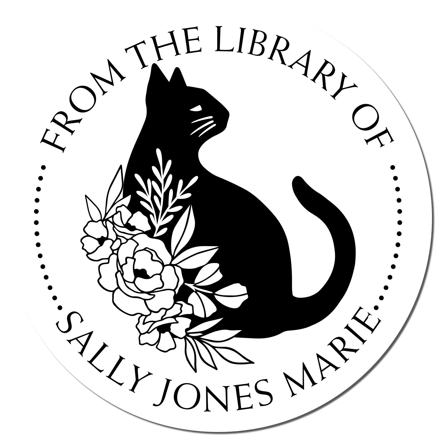 PSI Pre-Inked Quick-witted Cat Customized Library Collection Stamp - Engineer Seal Stamps