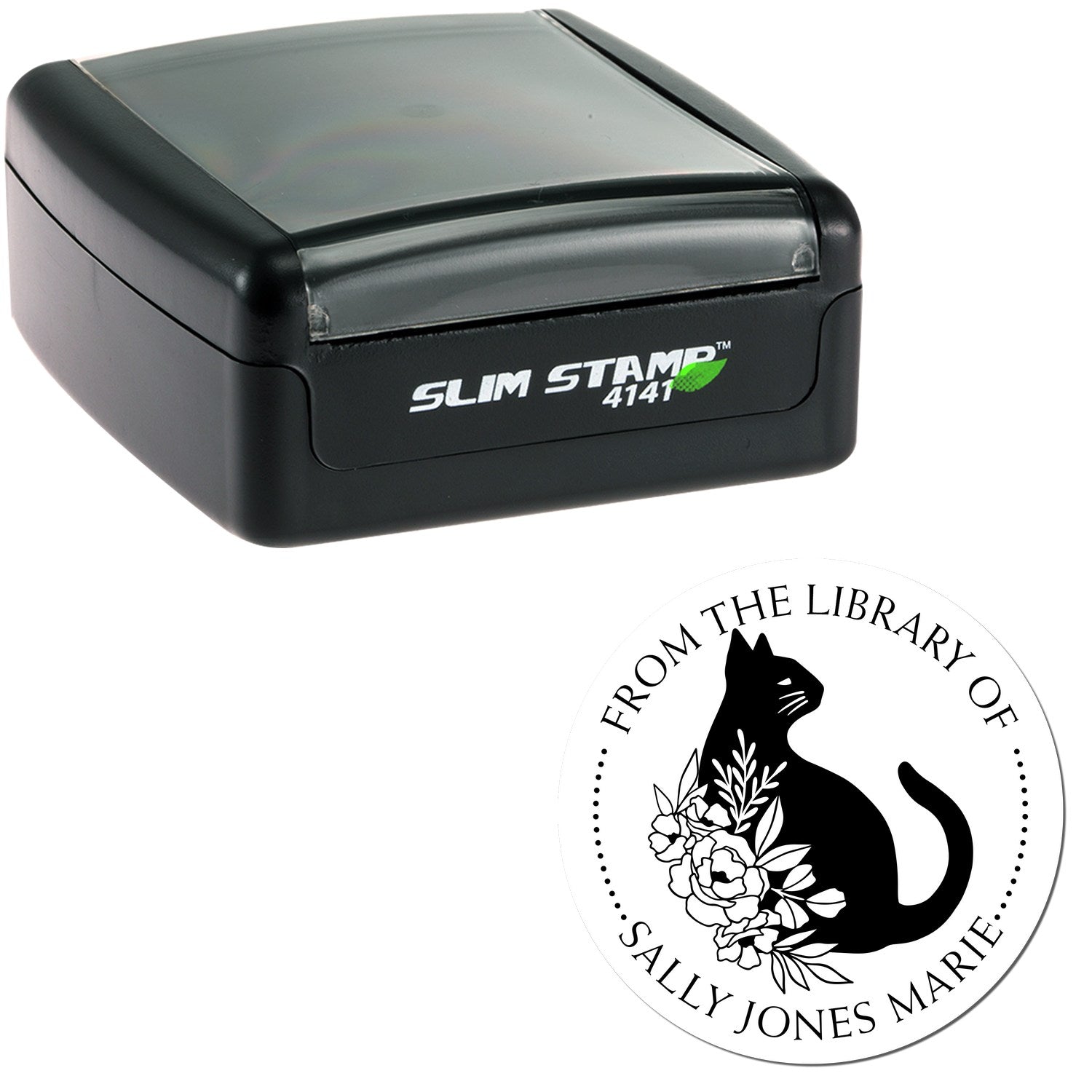 Pre-Inked Quick-witted Cat Reader's Stamp - Engineer Seal Stamps