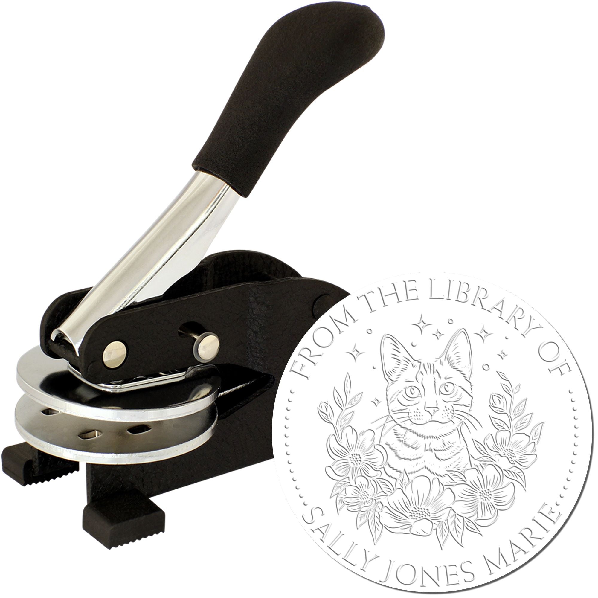 Desk Majestic Meow Custom Name Embossing Seal - Engineer Seal Stamps