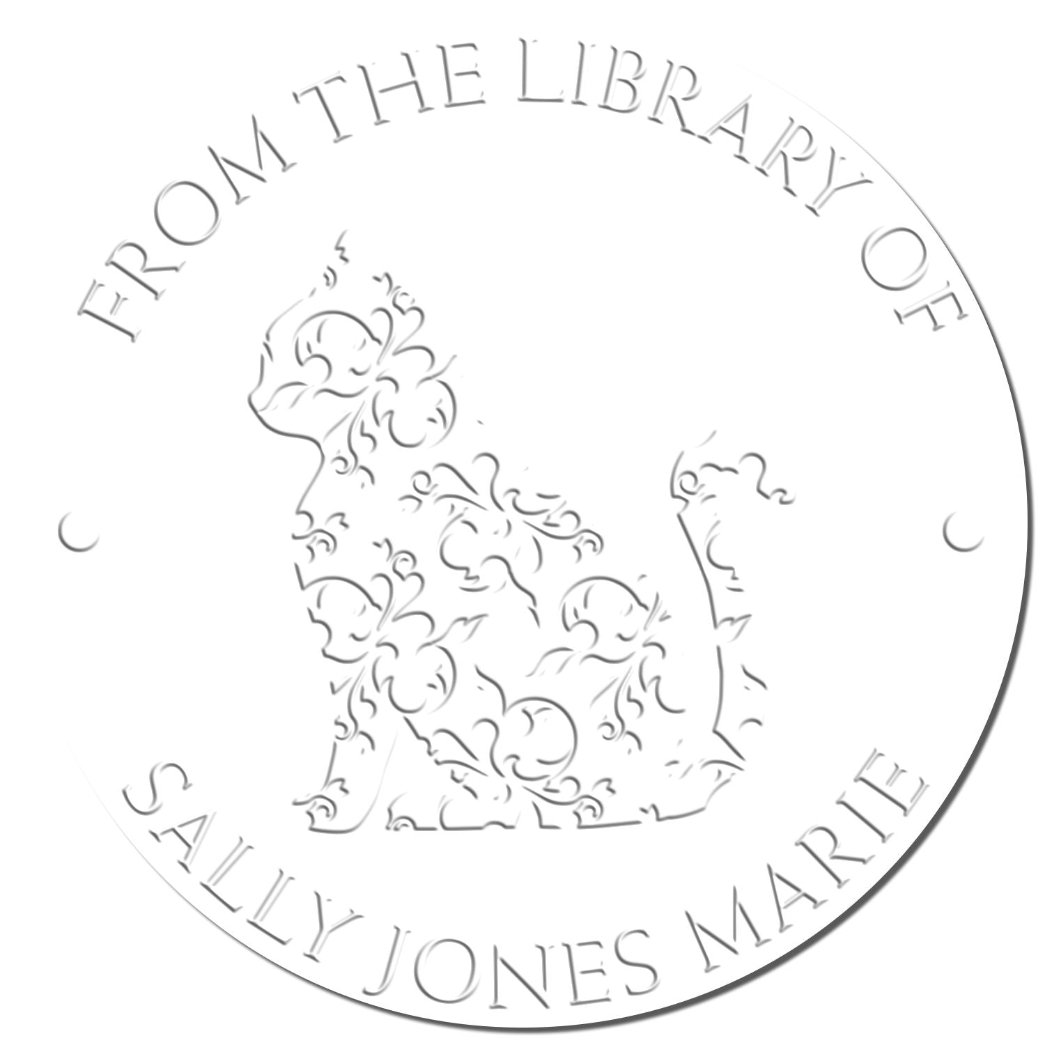 Soft Purr-fect Purrs Custom Book Library Embosser - Engineer Seal Stamps