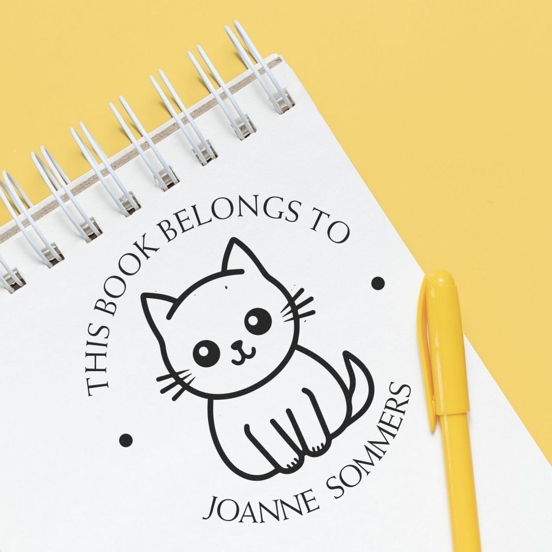 Wood Handle Soft Kitty Custom Read It Love It Stamp