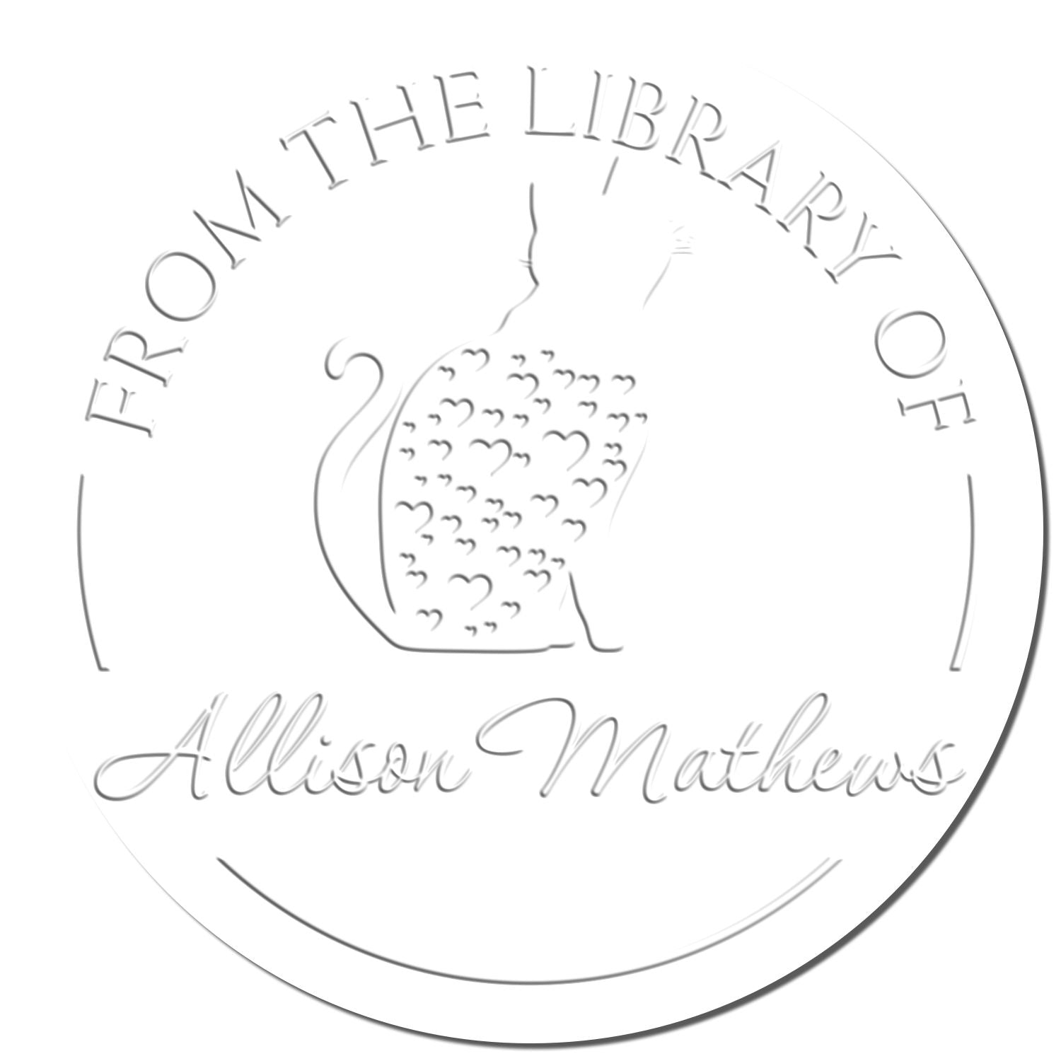 Desk Sensible Cat Custom Name Inscription Paper Embosser - Engineer Seal Stamps