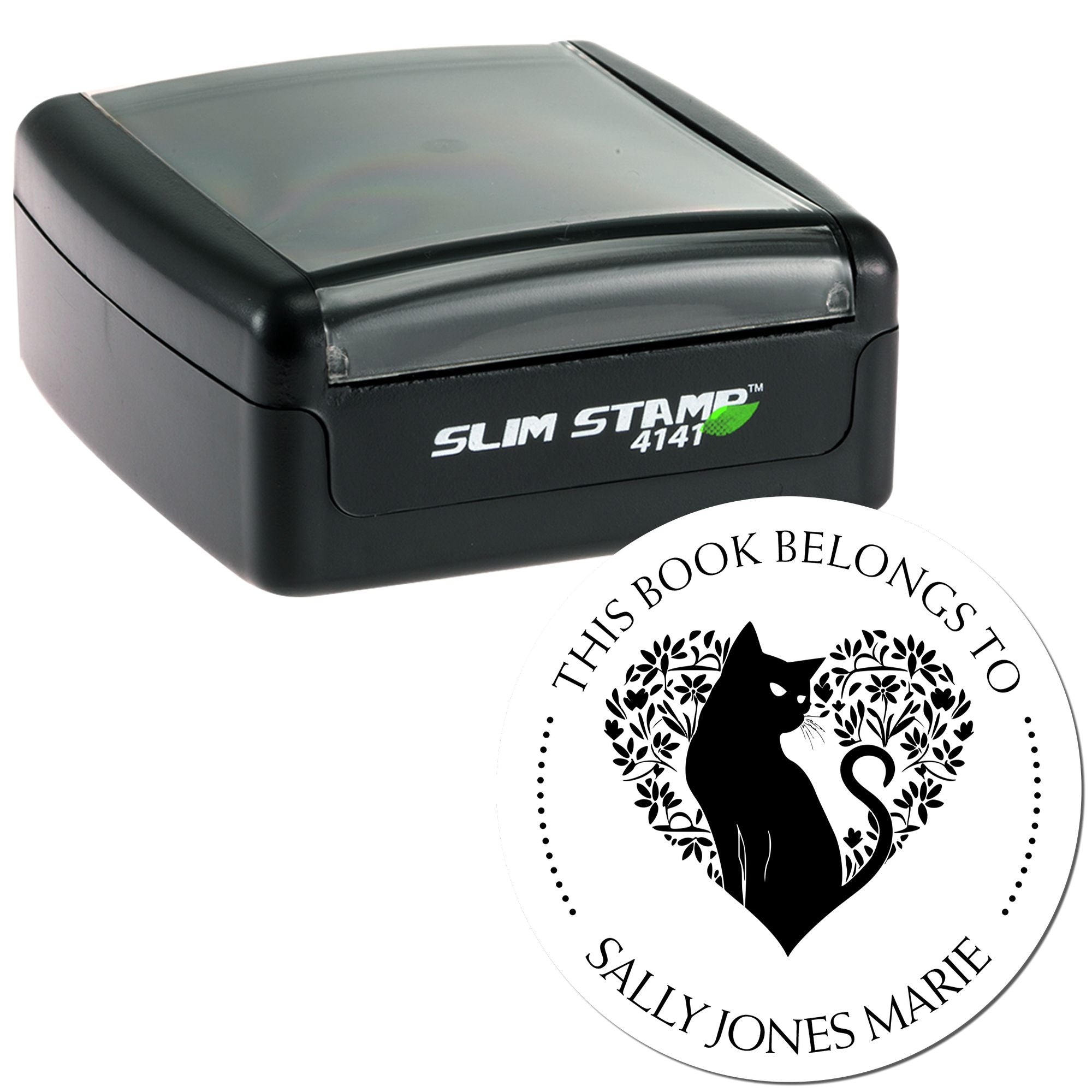 Pre-Inked Sleek Kitty From The Library Of Stamp - Engineer Seal Stamps