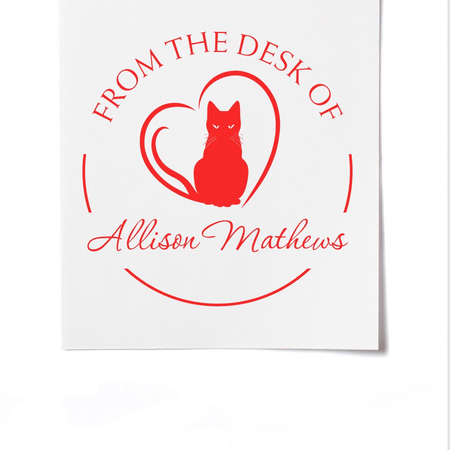 Pre-Inked Watchful Kitten Home Library Stamp - Engineer Seal Stamps