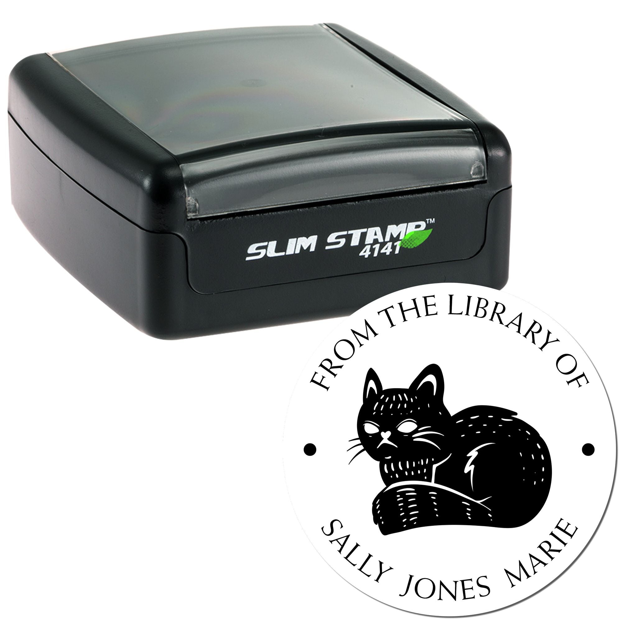 Pre-Inked Expressive Cat Library Stamp - Engineer Seal Stamps
