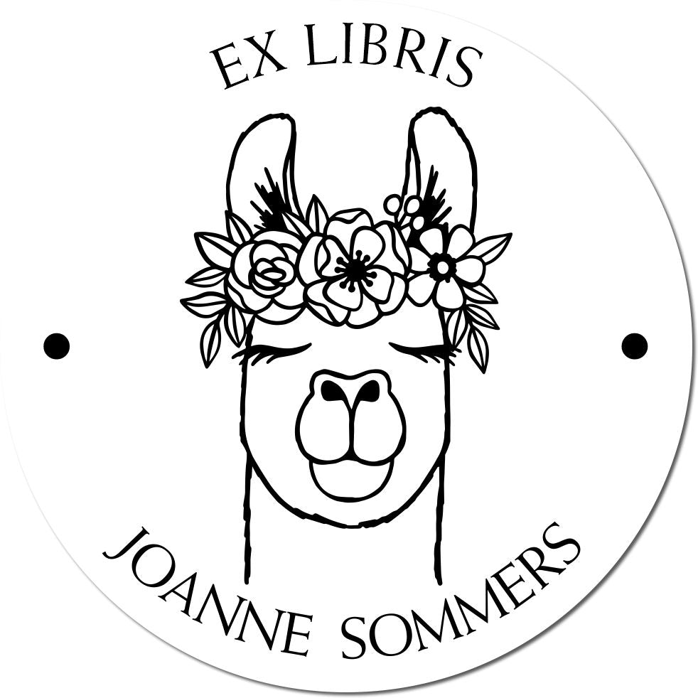 Wood Handle No Drama Lama Customizable Book Personalization Stamp - Engineer Seal Stamps