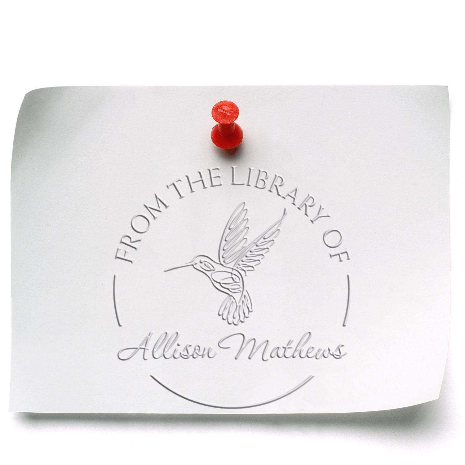 Soft Majestic Hummingbird Customized Book Embossing Seal - Engineer Seal Stamps