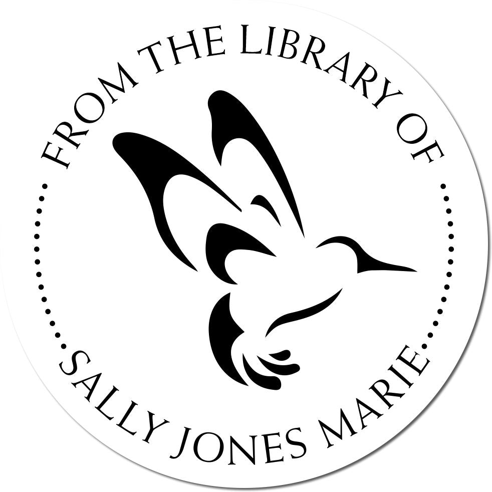 Agile Hummingbird Pre-Inked Customized Ex Libris Library Stamp - Engineer Seal Stamps