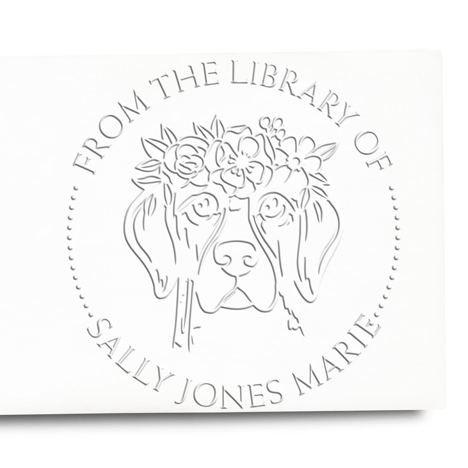 Divine Dog Hybrid Personalized Book Identity Embosser - Engineer Seal Stamps