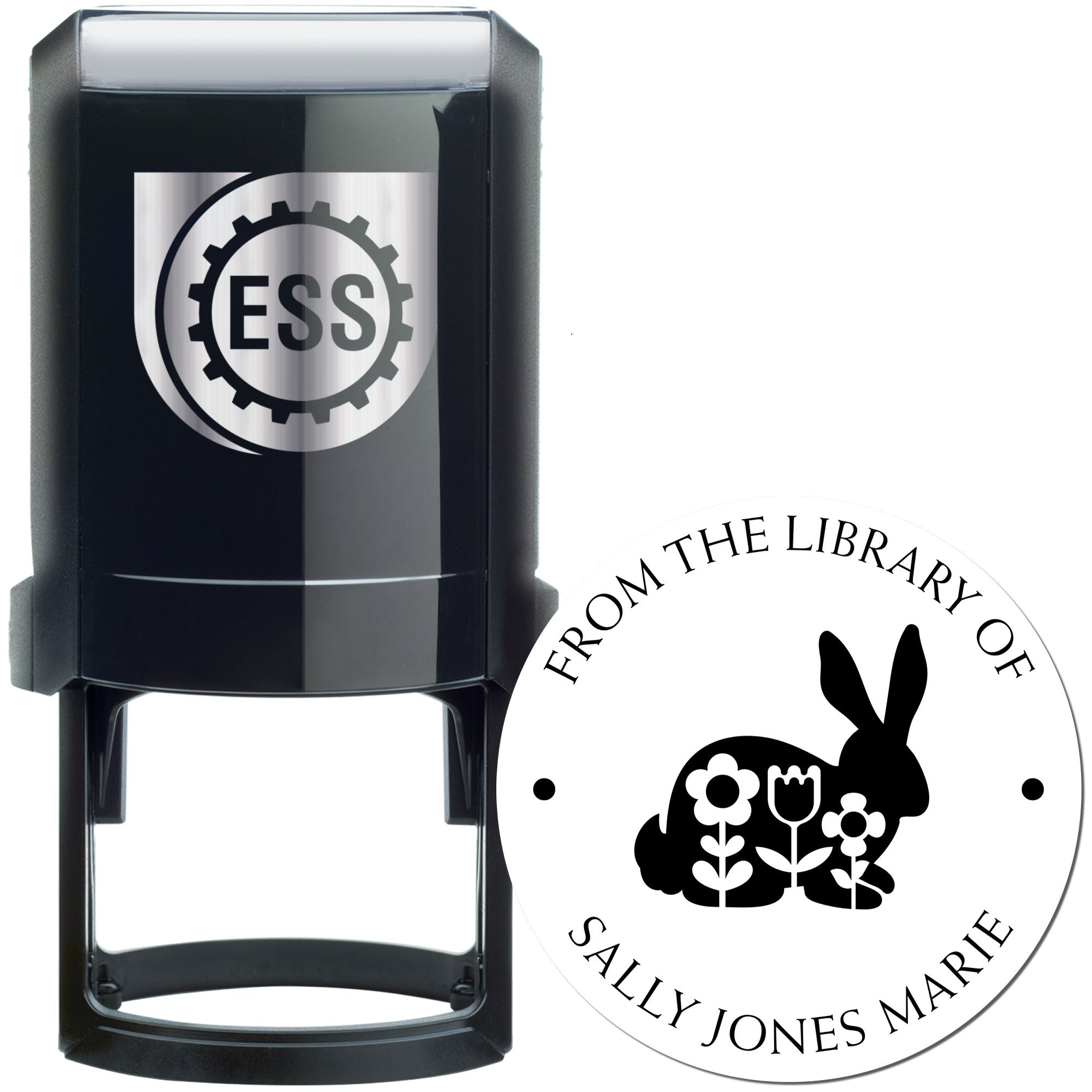 Timid Bunny Self-Inking Custom Book Branding Stamp - Engineer Seal Stamps