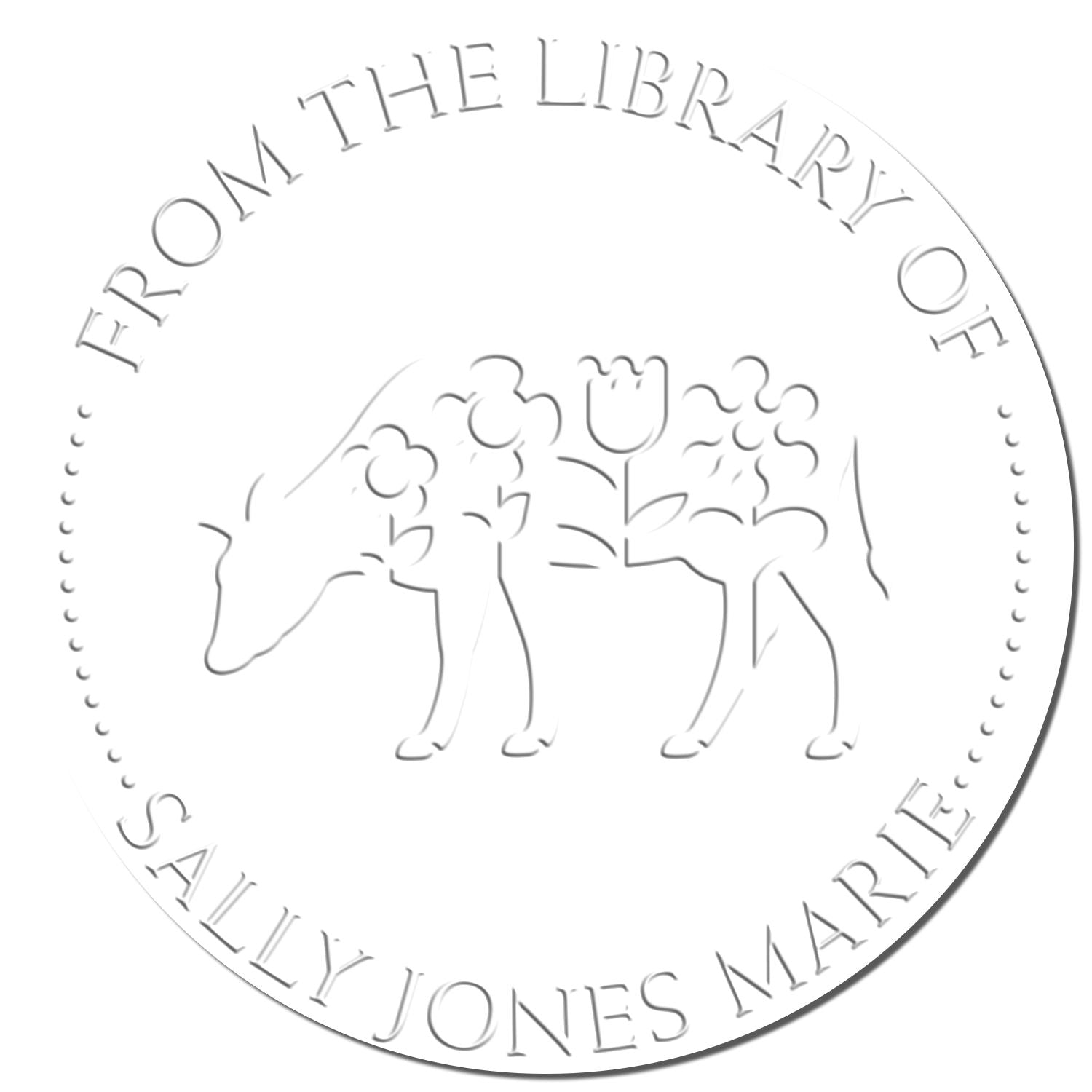 Cute Cow Desk Customized Belongs To The Library Of Embosser - Engineer Seal Stamps