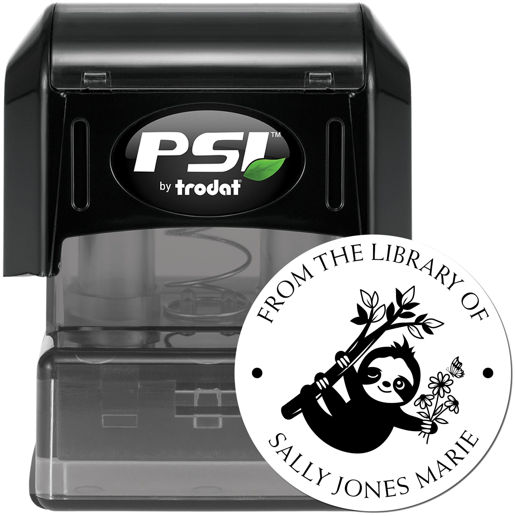 Social Sloth Pre-Inked Customized Book Return Stamp - Engineer Seal Stamps