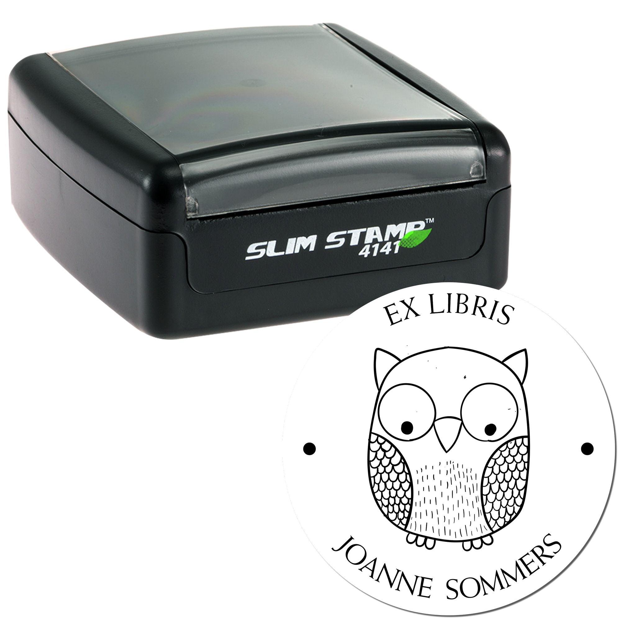 Pre-Inked Intelligent Owl Custom Made Read It Love It Stamp - Engineer Seal Stamps