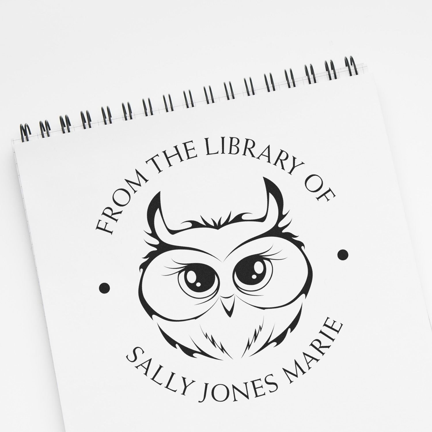 Wood Handle Beautiful Owl Customized Library Of Stamp