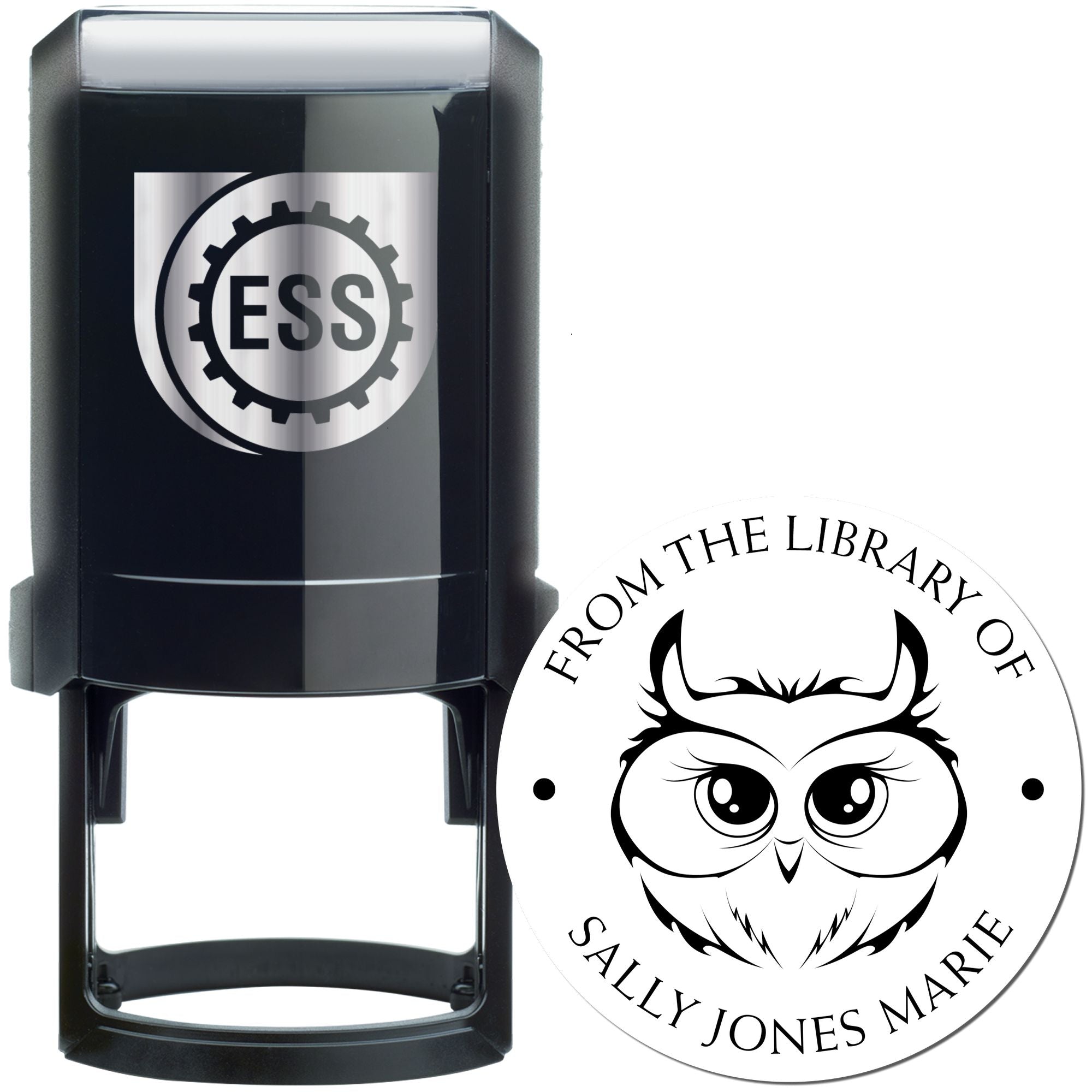 Self-Inking Beautiful Owl Custom Bookplate Stamp - Engineer Seal Stamps