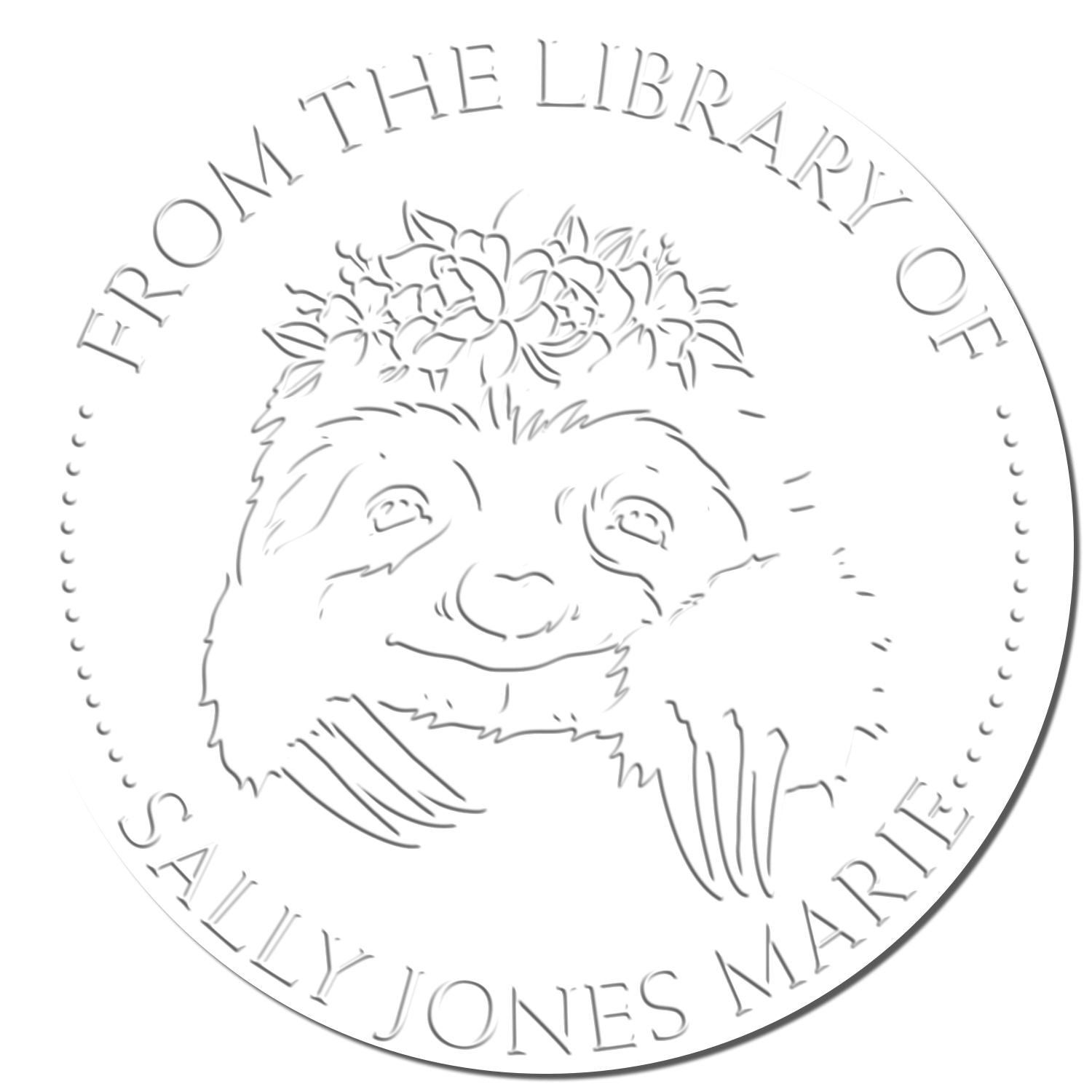 Hybrid Graceful Sloth Custom Made Book Library Seal Press - Engineer Seal Stamps