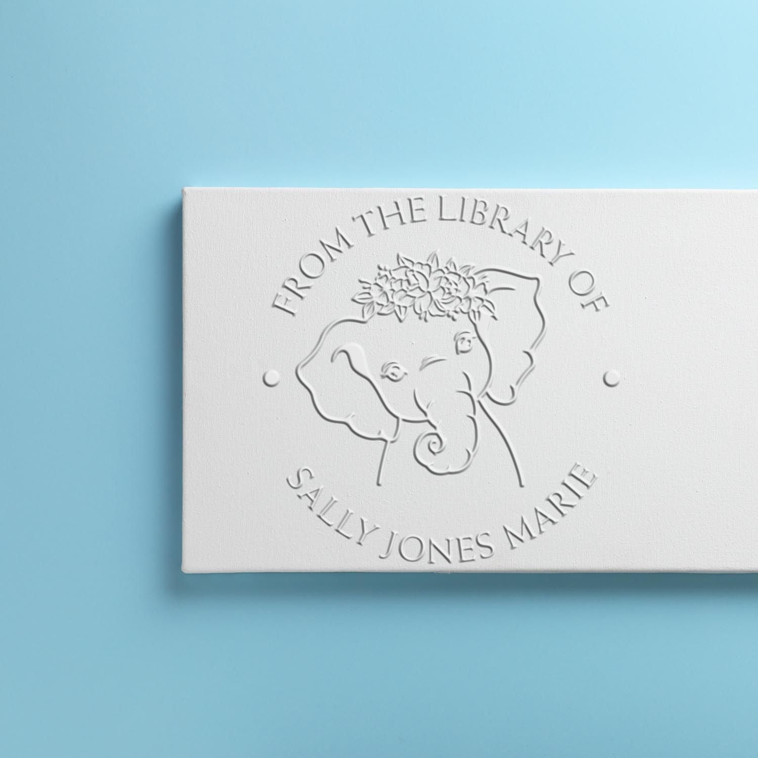 Soft Graceful Elephant Custom Read It Love It Return It Embossing Seal - Engineer Seal Stamps