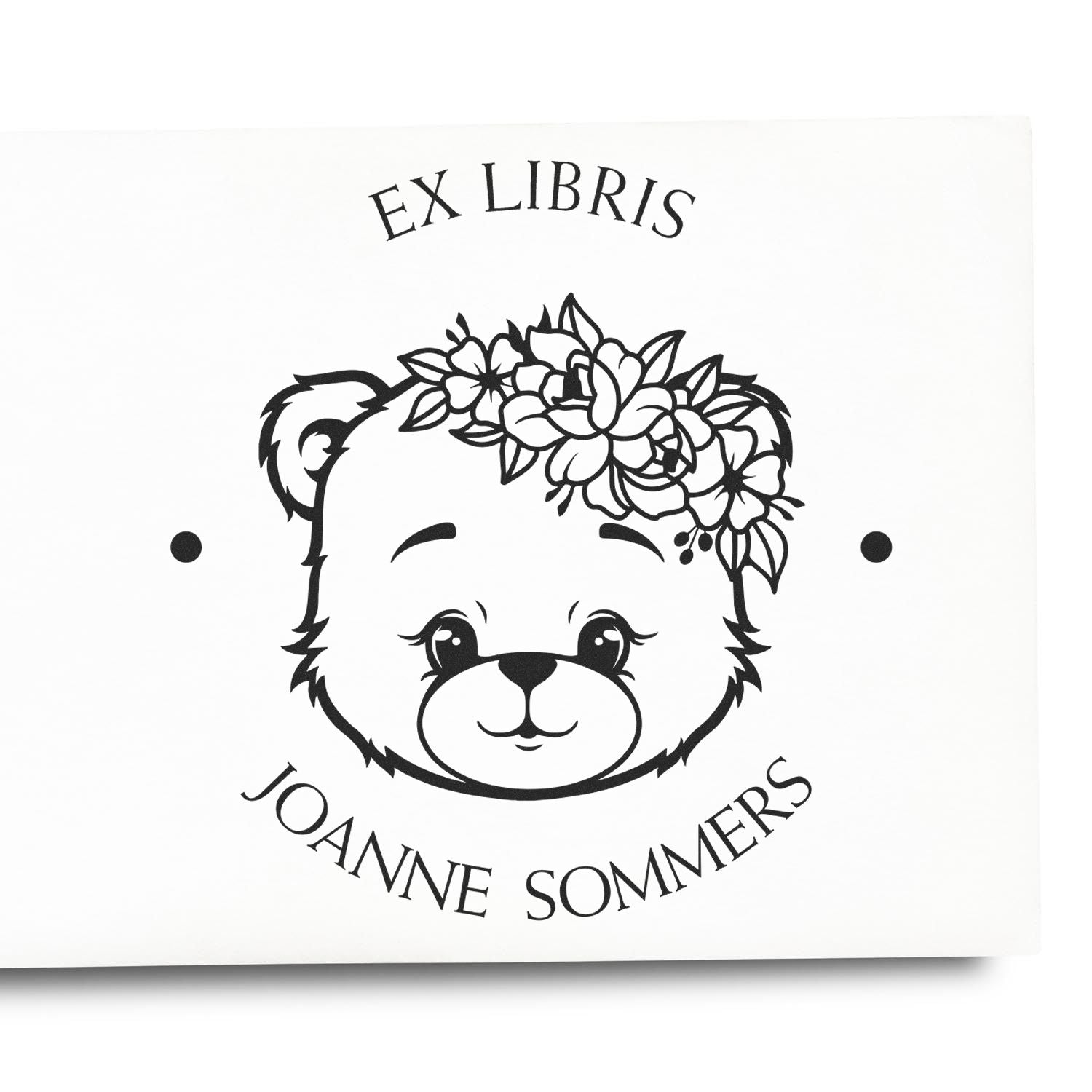 PSI Pre-Inked Beautiful Bear Personalized Belongs To Stamp - Engineer Seal Stamps