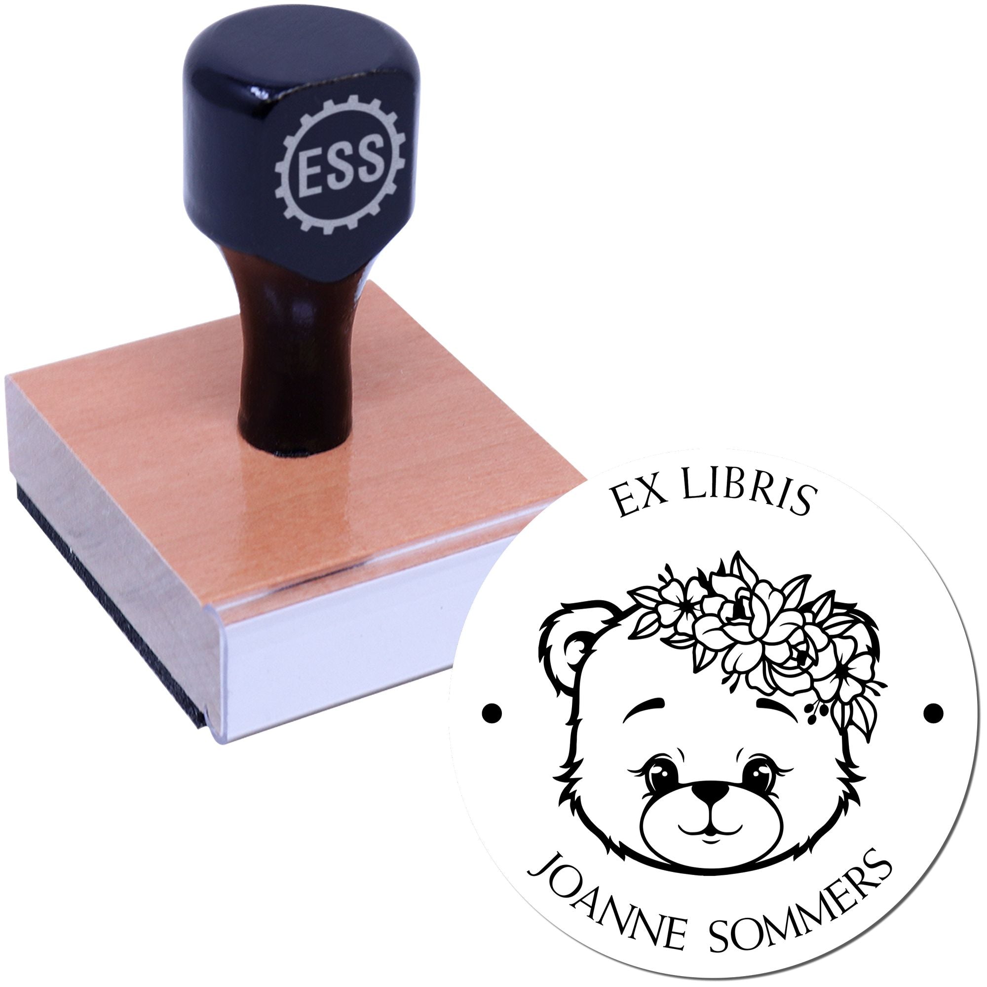 Wood Handle Beautiful Bear Custom From The Library Of Stamp