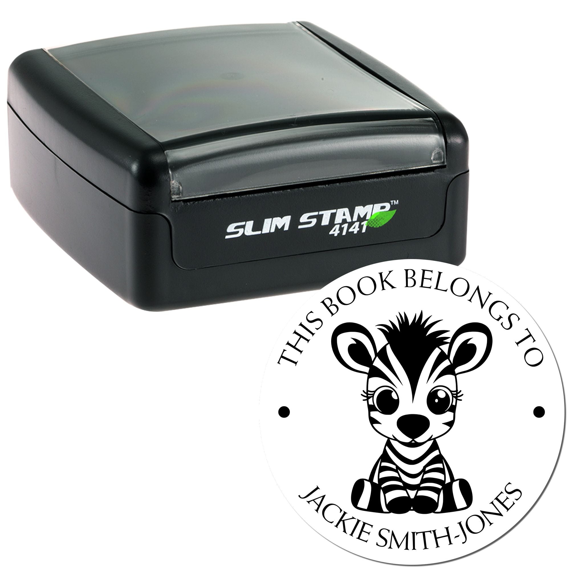 Pre-Inked Zesty Zebra Personalized Read It Stamp - Engineer Seal Stamps