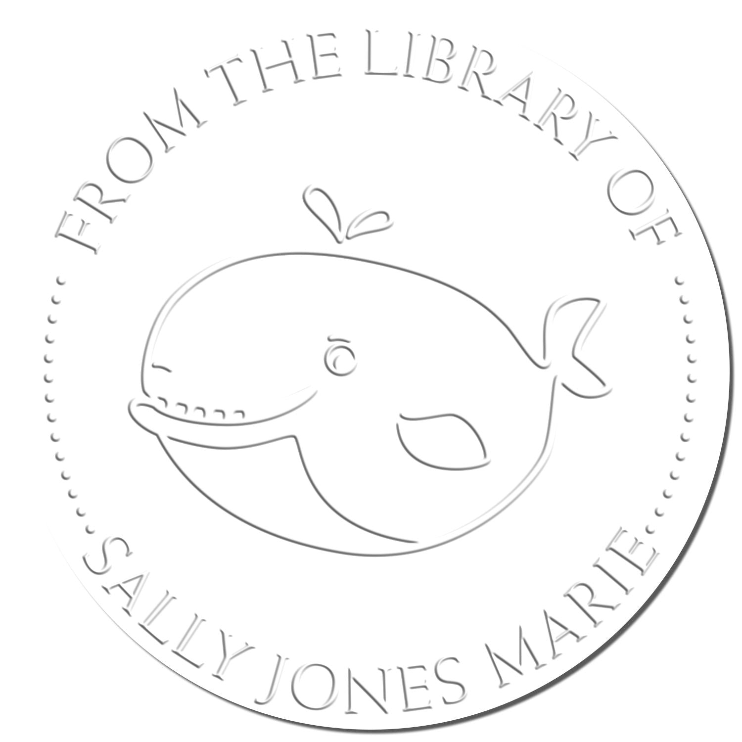 Desk Strong Whale Custom Made Library Collection Embosser - Engineer Seal Stamps