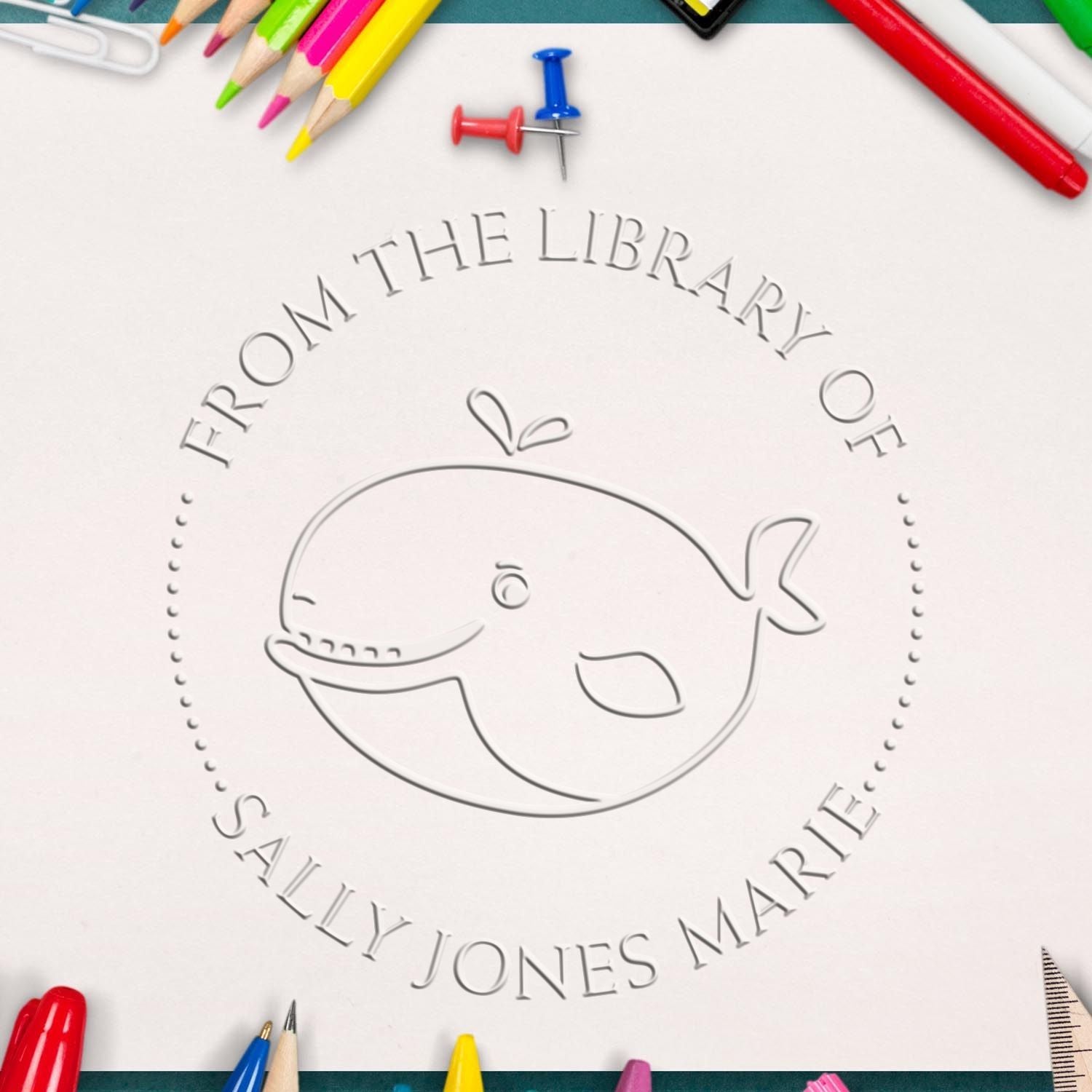 Desk Strong Whale Custom Made Library Collection Embosser - Engineer Seal Stamps